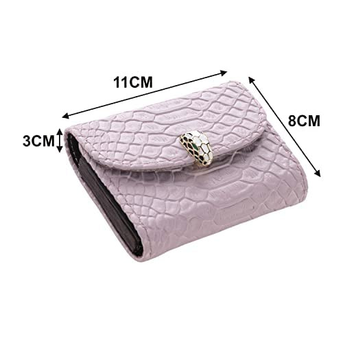 Kuber Industries Wallet for Women/Men | Card Holder for Men & Women | Leather Wallet for ID, Visiting Card, Business Card, ATM Card Holder | Slim Wallet | Button Closure, Pink