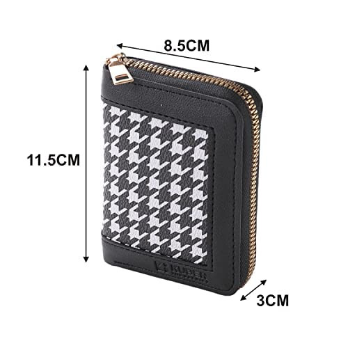 Kuber Industries Wallet for Women/Men | Card Holder for Men & Women | Leather Wallet for ID, Visiting Card, Business Card, ATM Card Holder | Slim Wallet | Zipper Closure, White