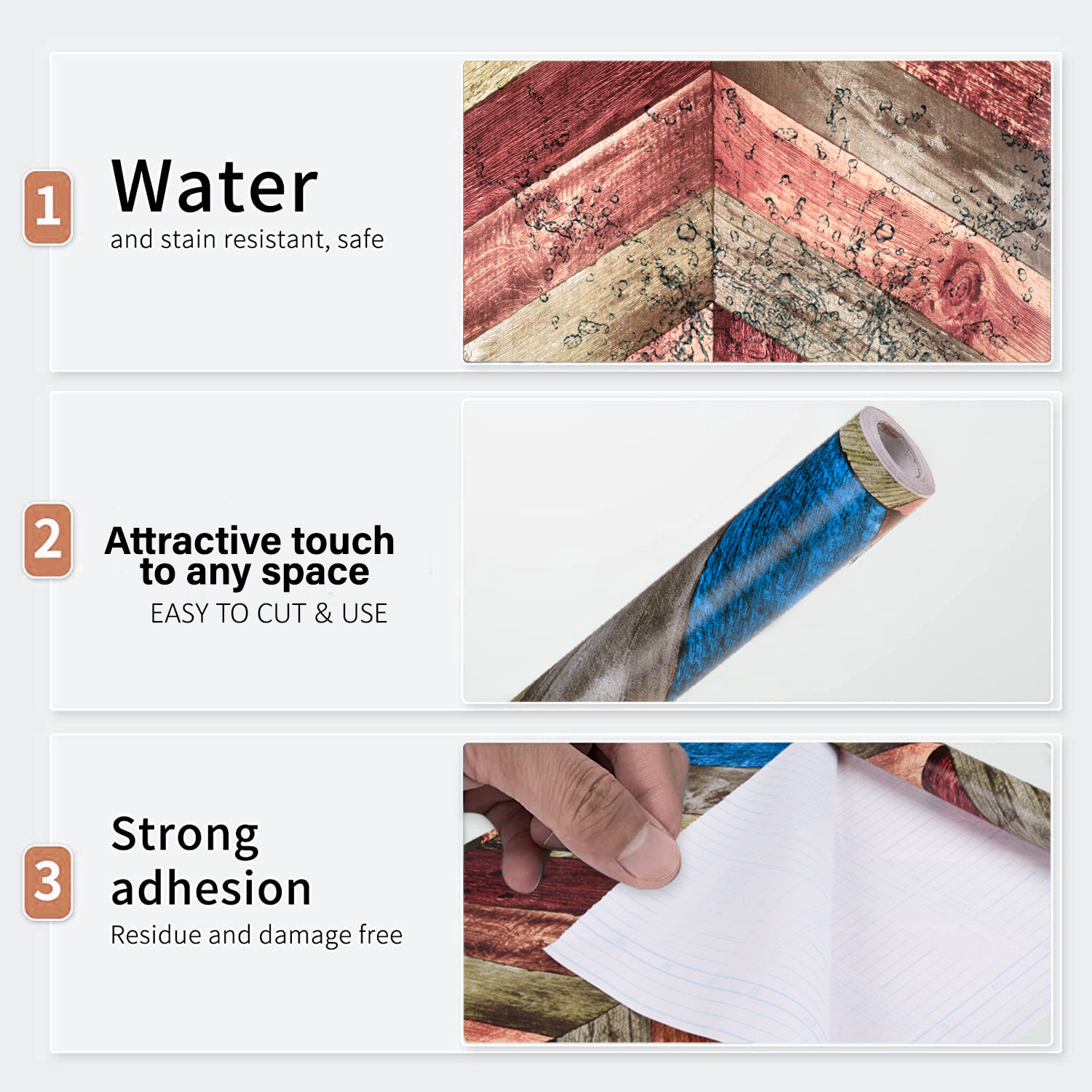 Kuber Industries Wallpaper | Self Adhesive Wallpaper Sheet | Polyvinyl Chloride Wallpaper for Home Décor | Kitchen Cabinets Wallpaper Roll |5 Meter| WP-3 |Multi