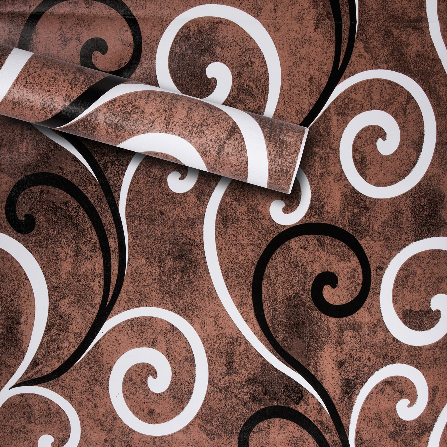 Kuber Industries Wallpaper | Self Adhesive Wallpaper Sheet | PVC Wallpaper Sheet for Home Décor | Kitchen Cabinets Wallpaper Roll | 5 Meter | WP-16 | Brown