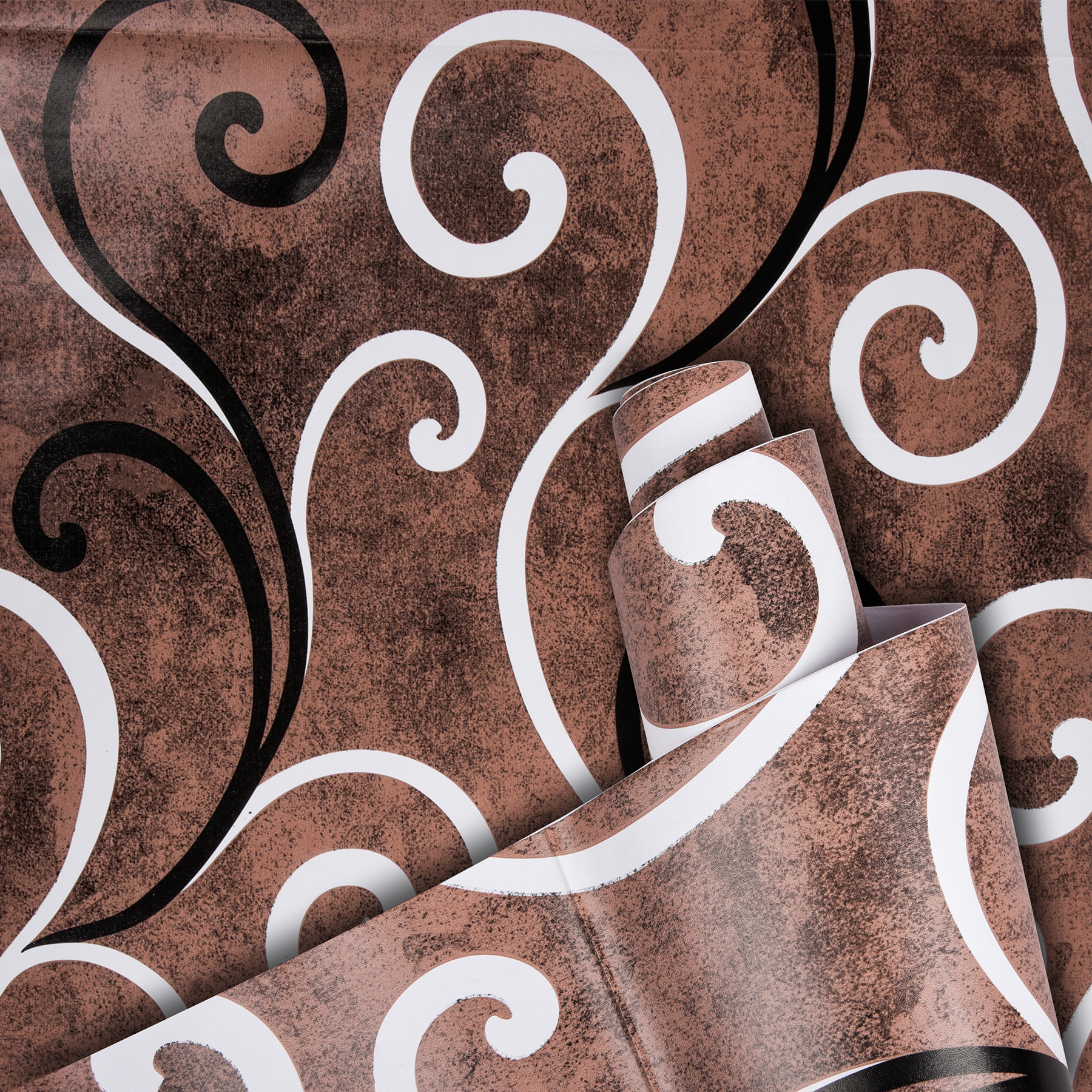Kuber Industries Wallpaper | Self Adhesive Wallpaper Sheet | PVC Wallpaper Sheet for Home Décor | Kitchen Cabinets Wallpaper Roll | 5 Meter | WP-16 | Brown