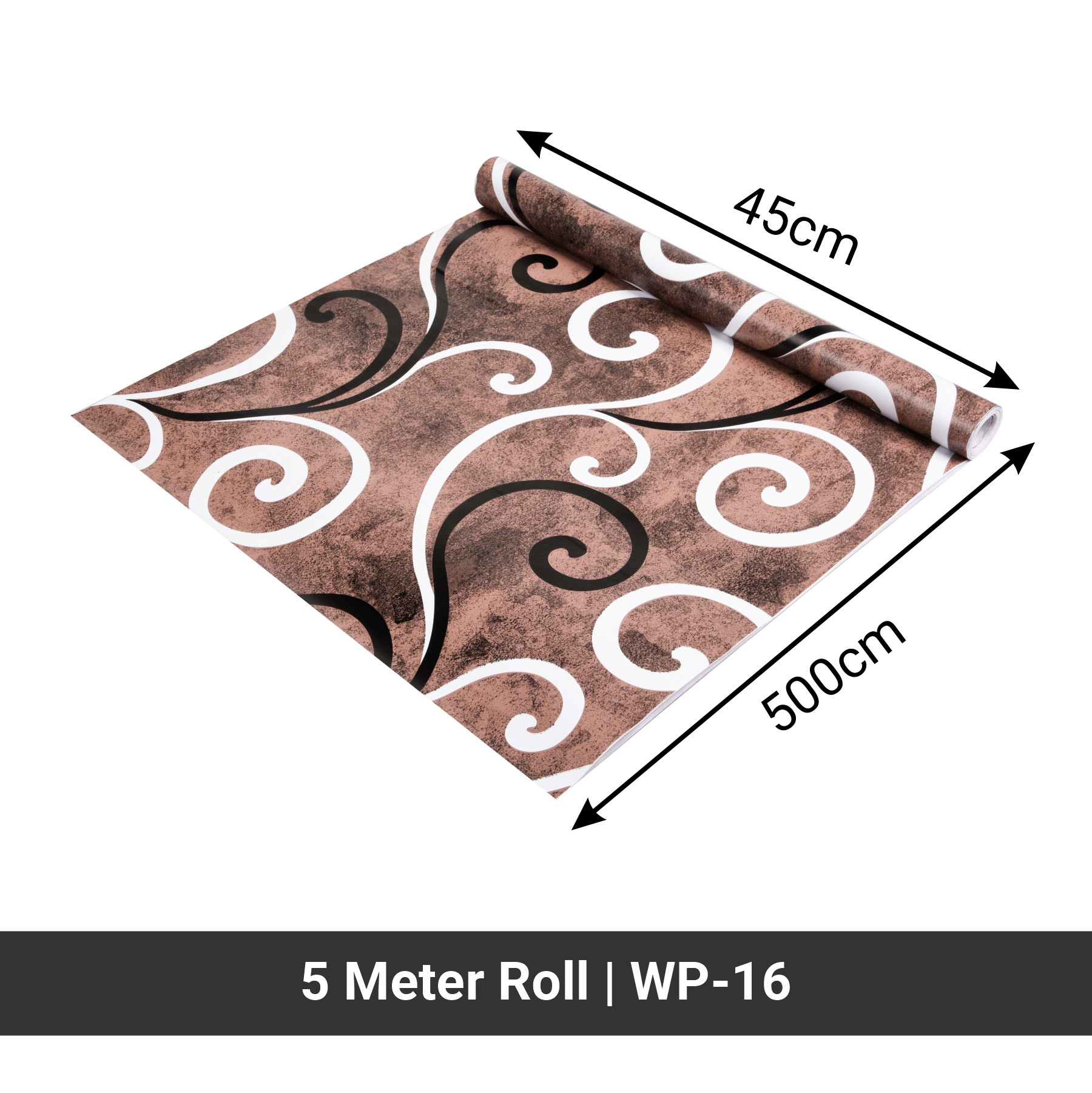 Kuber Industries Wallpaper | Self Adhesive Wallpaper Sheet | PVC Wallpaper Sheet for Home Décor | Kitchen Cabinets Wallpaper Roll | 5 Meter | WP-16 | Brown
