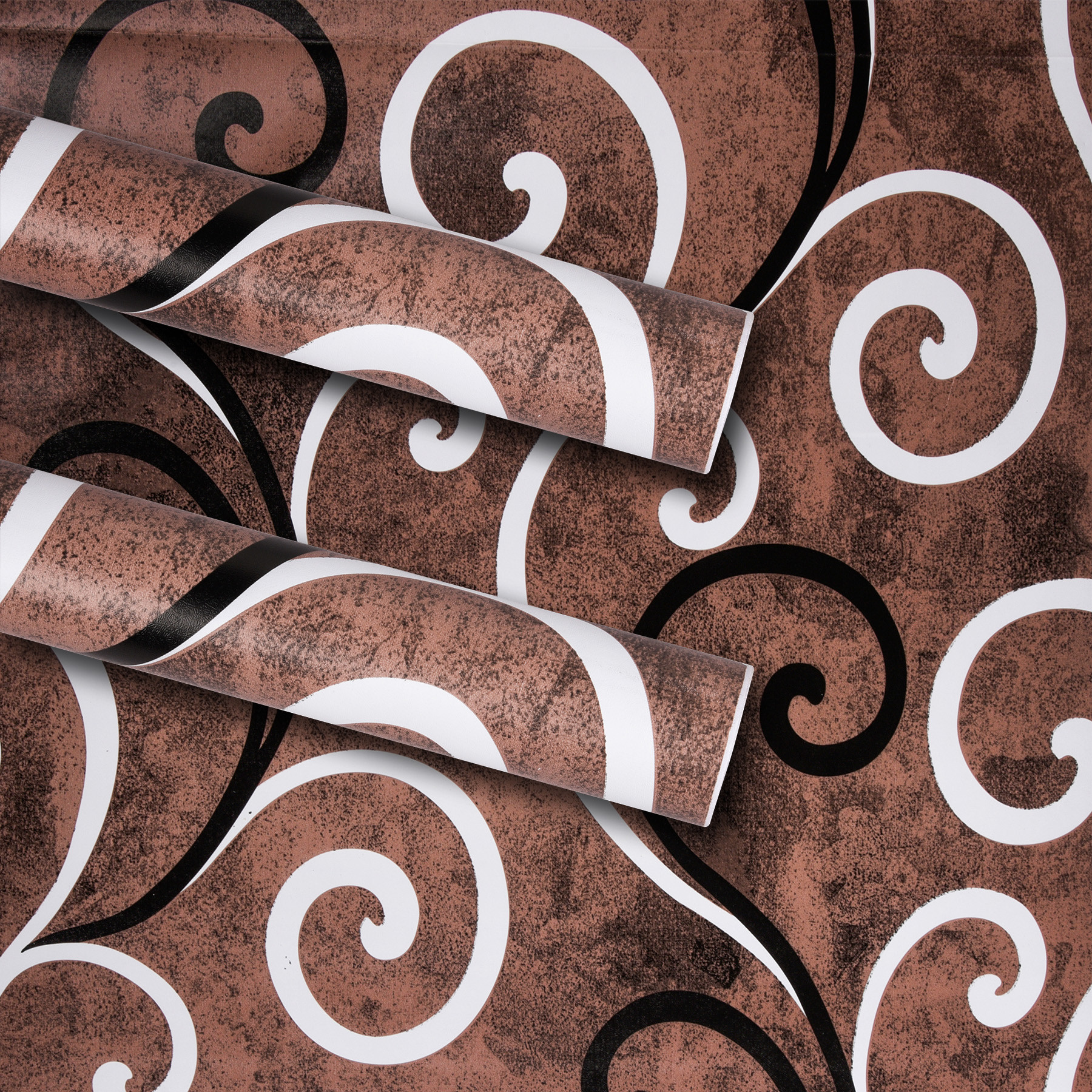 Kuber Industries Wallpaper | Self Adhesive Wallpaper Sheet | PVC Wallpaper Sheet for Home Décor | Kitchen Cabinets Wallpaper Roll | 5 Meter | WP-16 | Brown