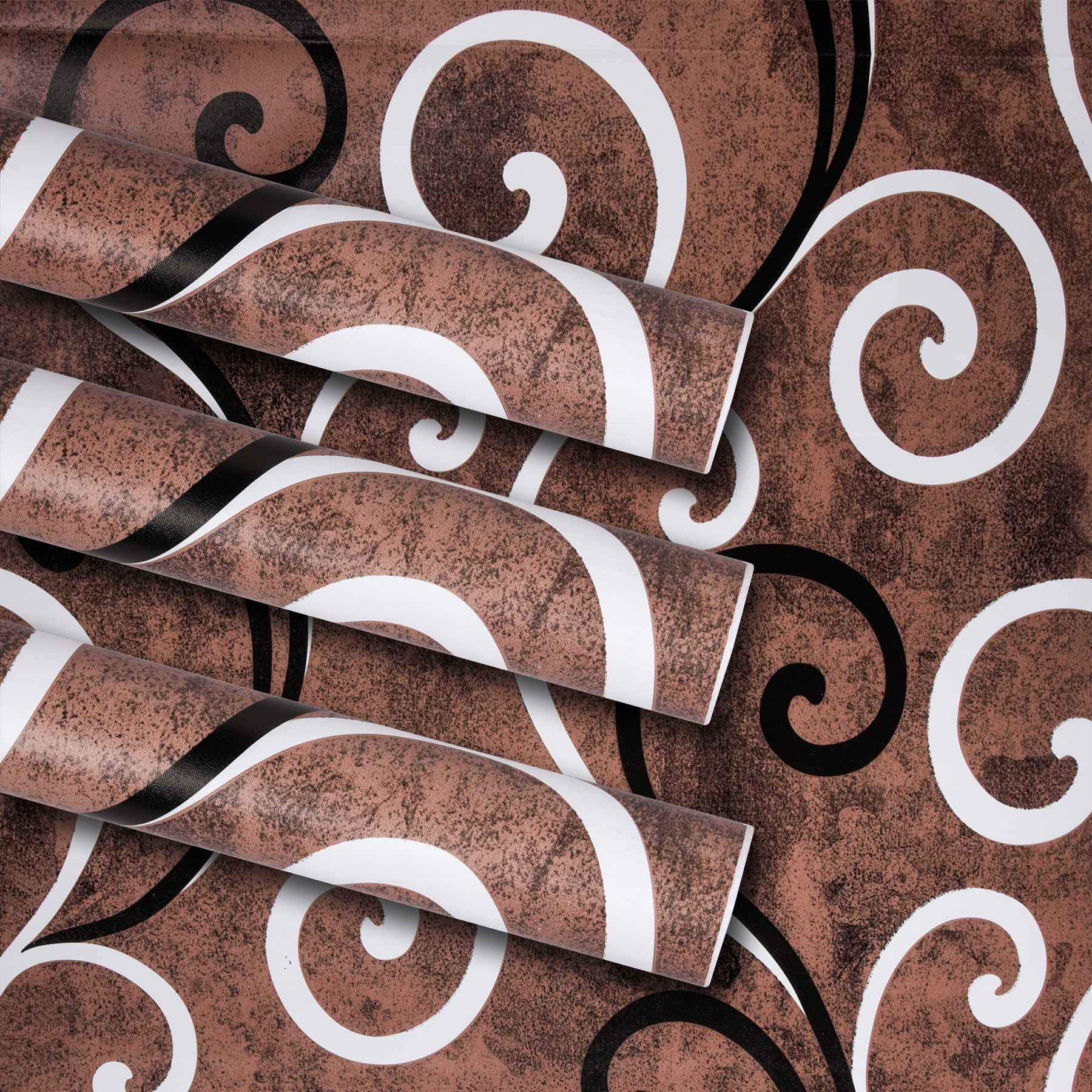 Kuber Industries Wallpaper | Self Adhesive Wallpaper Sheet | PVC Wallpaper Sheet for Home Décor | Kitchen Cabinets Wallpaper Roll | 5 Meter | WP-16 | Brown
