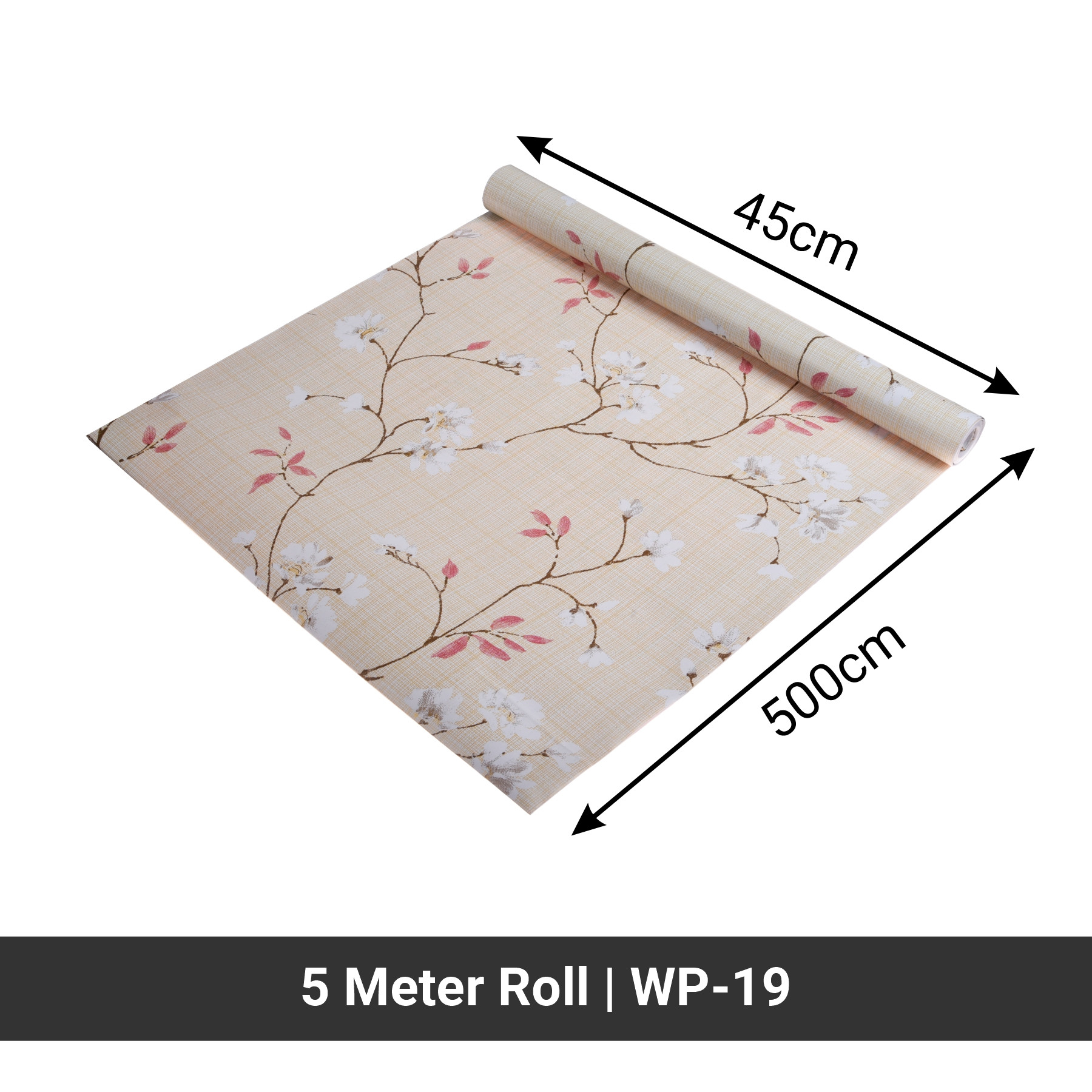 Kuber Industries Wallpaper | Self Adhesive Wallpaper Sheet | PVC Wallpaper Sheet for Home Décor | Kitchen Cabinets Wallpaper Roll | 5 Meter | WP-19 | Cream