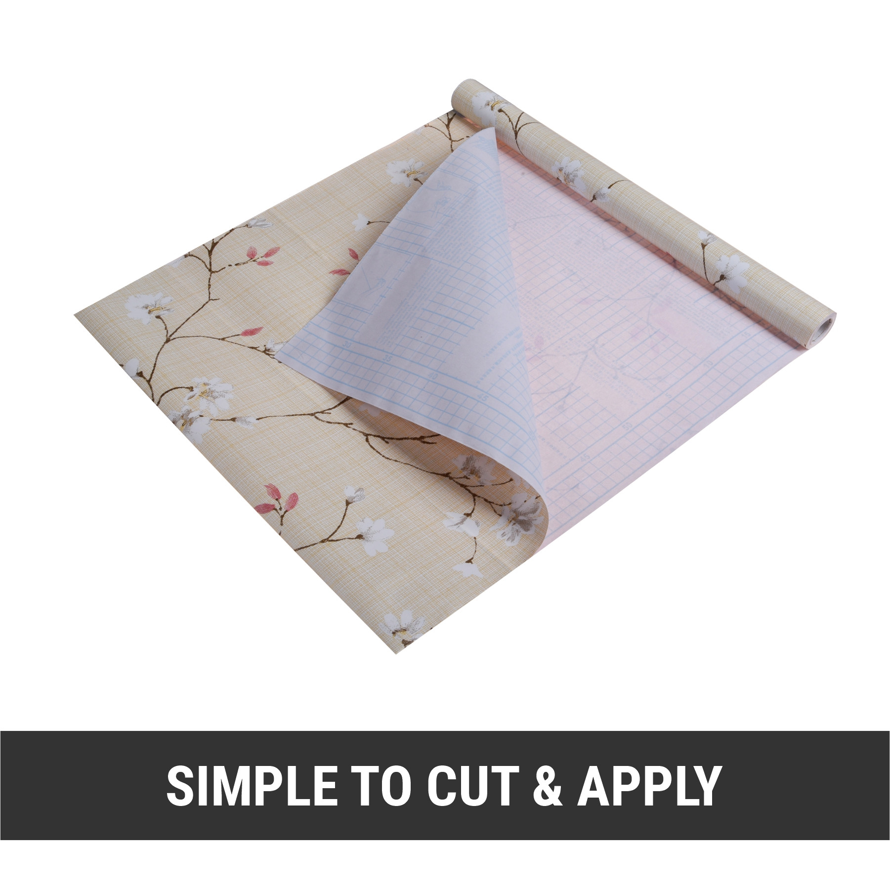 Kuber Industries Wallpaper | Self Adhesive Wallpaper Sheet | PVC Wallpaper Sheet for Home Décor | Kitchen Cabinets Wallpaper Roll | 5 Meter | WP-19 | Cream