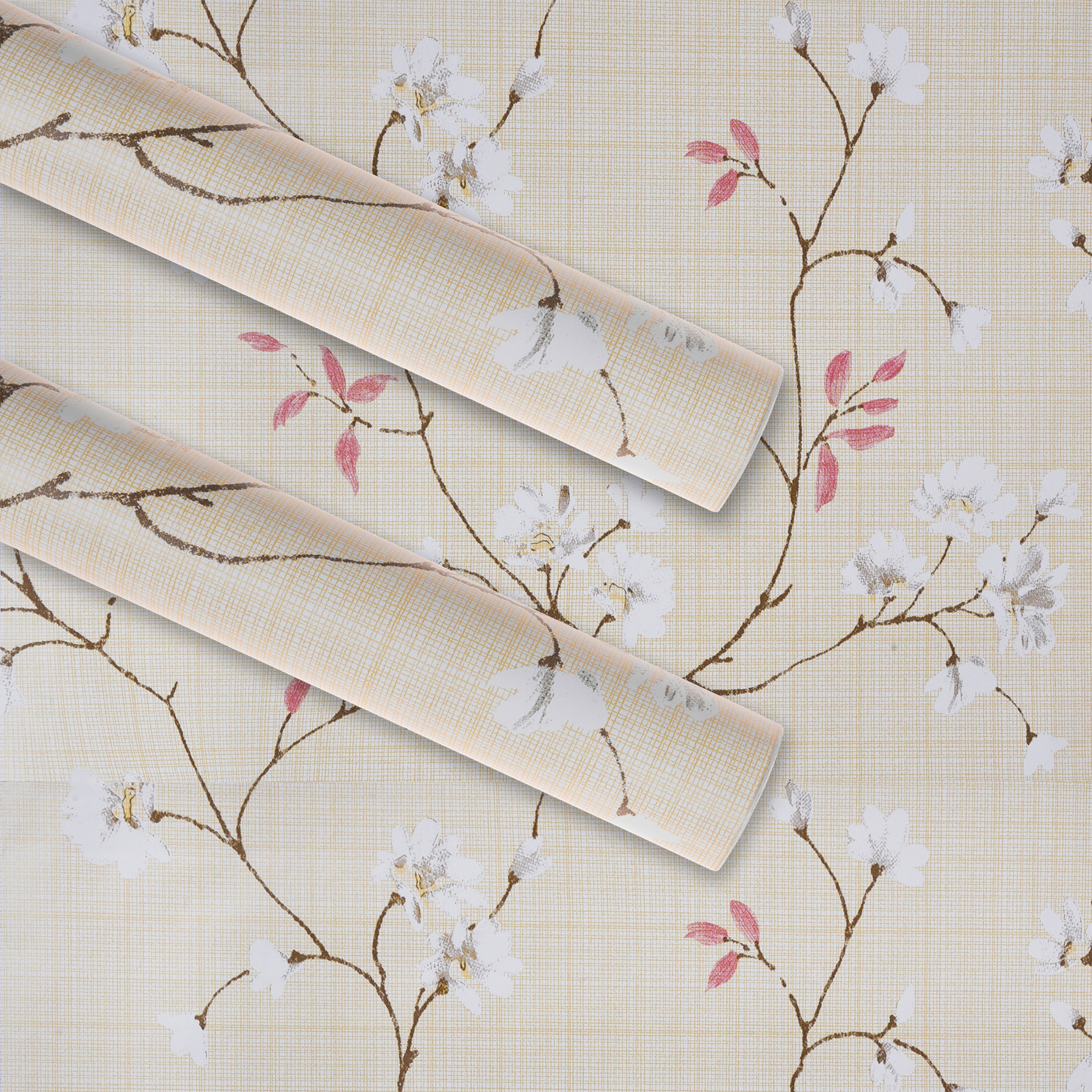 Kuber Industries Wallpaper | Self Adhesive Wallpaper Sheet | PVC Wallpaper Sheet for Home Décor | Kitchen Cabinets Wallpaper Roll | 5 Meter | WP-19 | Cream