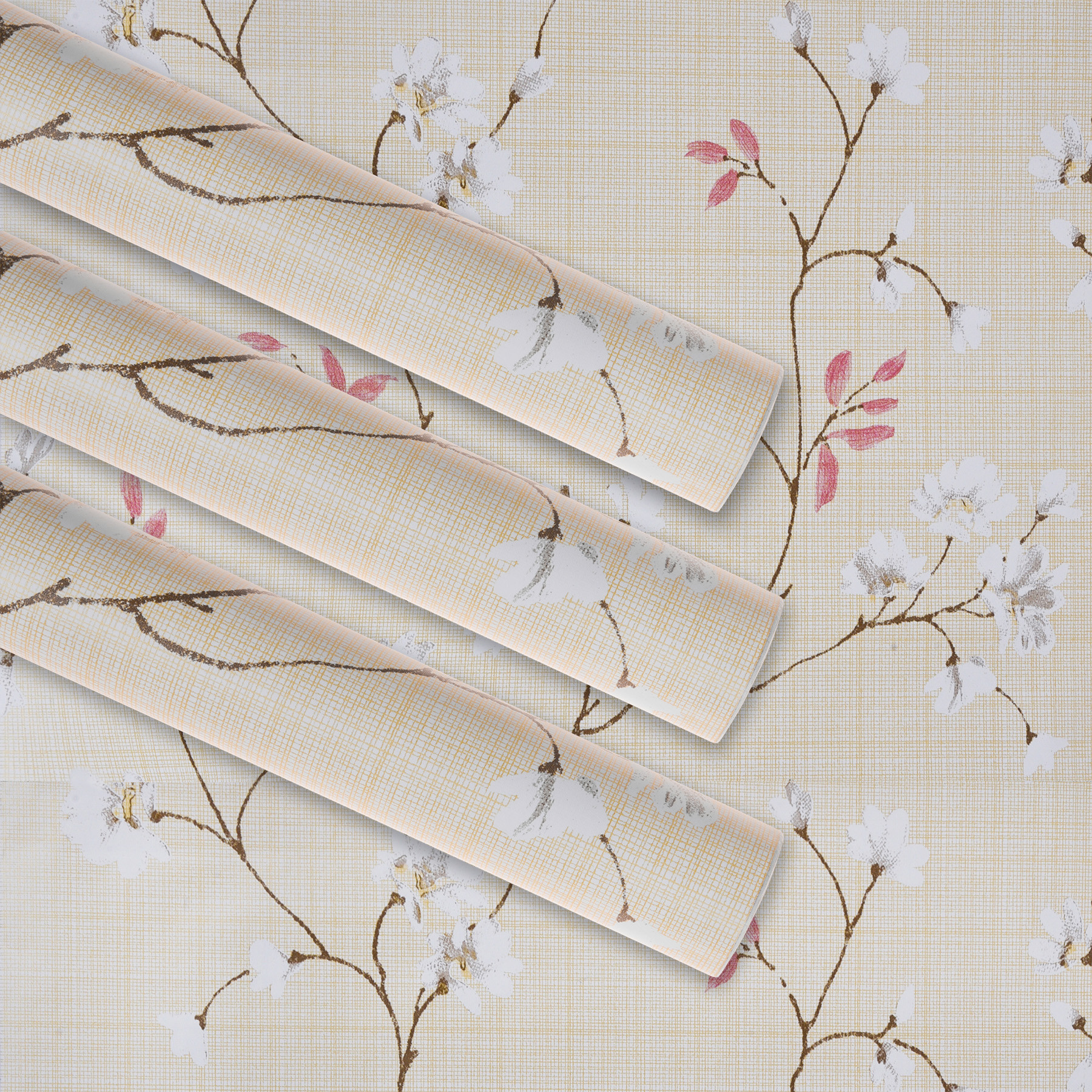 Kuber Industries Wallpaper | Self Adhesive Wallpaper Sheet | PVC Wallpaper Sheet for Home Décor | Kitchen Cabinets Wallpaper Roll | 5 Meter | WP-19 | Cream