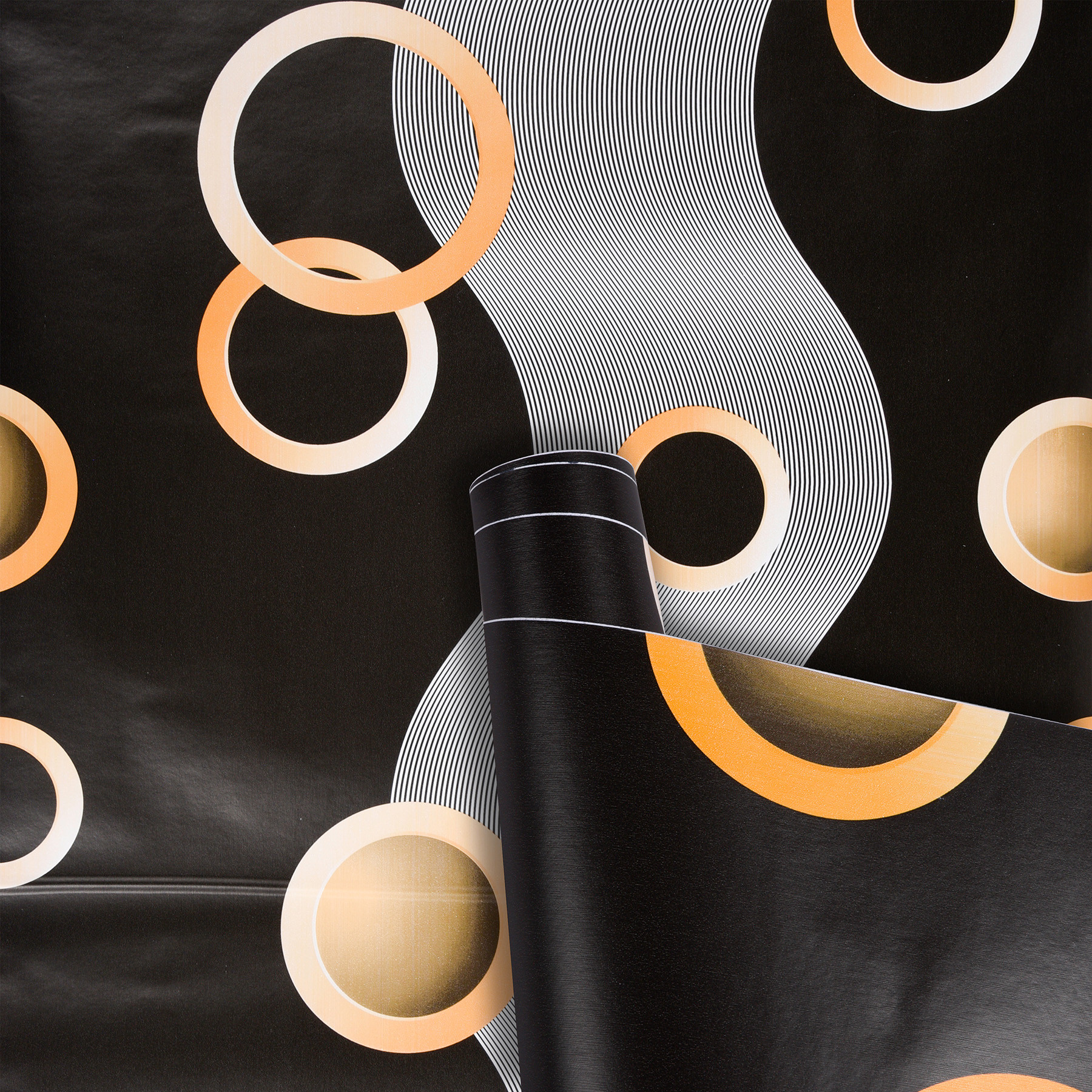 Kuber Industries Wallpaper | Self Adhesive Wallpaper Sheet | PVC Wallpaper Sheet for Home Décor | Kitchen Cabinets Wallpaper Roll | 5 Meter | WP-21 | Black