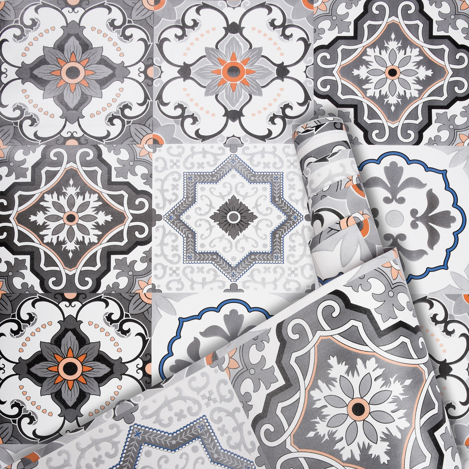 Kuber Industries Wallpaper | Self Adhesive Wallpaper Sheet | PVC Wallpaper Sheet for Home Décor | Kitchen Cabinets Wallpaper Roll | 5 Meter | WP-25 | Gray