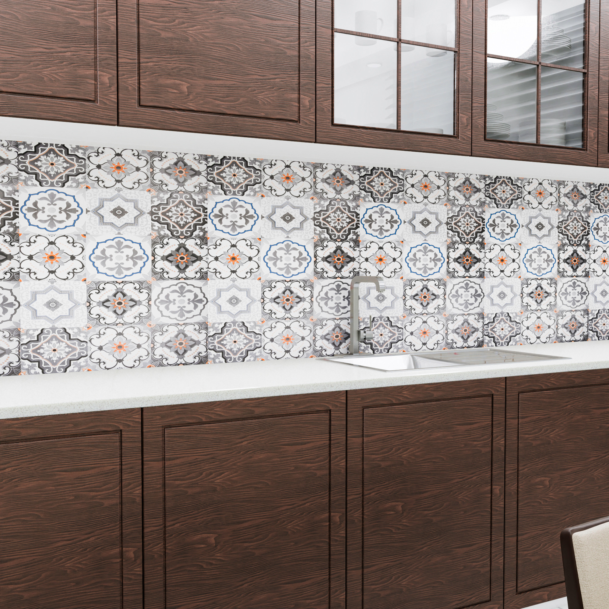 Kuber Industries Wallpaper | Self Adhesive Wallpaper Sheet | PVC Wallpaper Sheet for Home Décor | Kitchen Cabinets Wallpaper Roll | 5 Meter | WP-25 | Gray