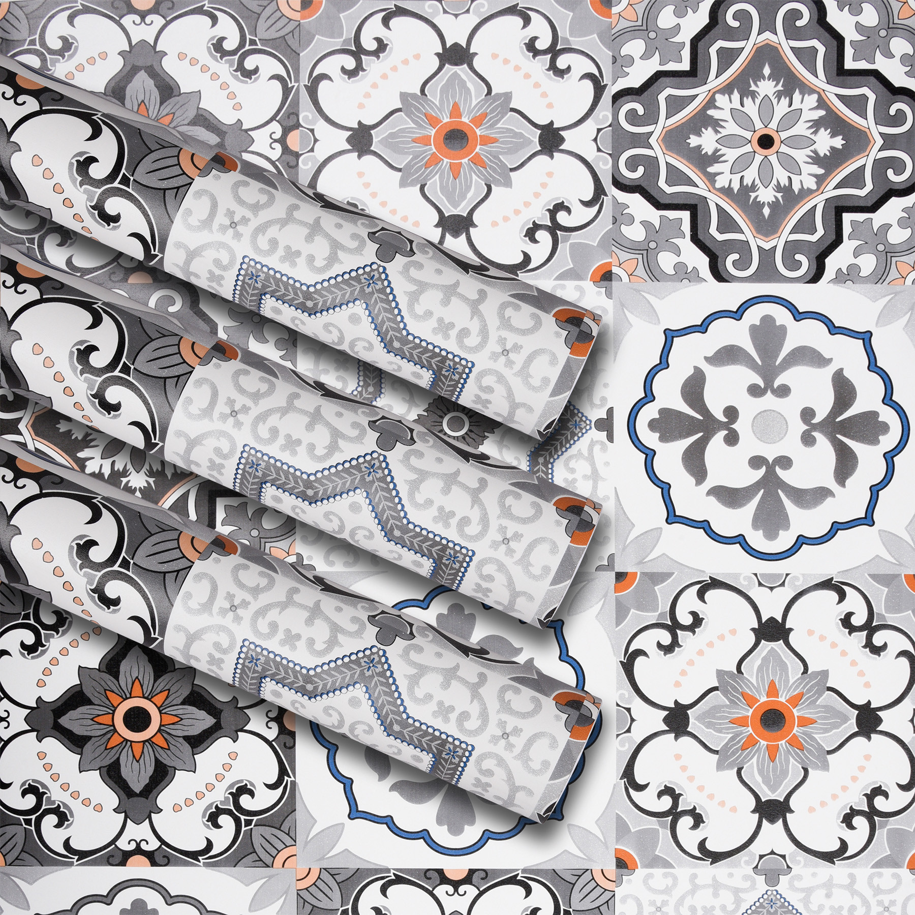 Kuber Industries Wallpaper | Self Adhesive Wallpaper Sheet | PVC Wallpaper Sheet for Home Décor | Kitchen Cabinets Wallpaper Roll | 5 Meter | WP-25 | Gray