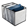 Kuber Industries Wardrobe Cloth Organizer | PVC .40mm Drawer Organizer | 7 Grids Foldable | Clear Transparent for T-shirts | Trousers | Socks | Black