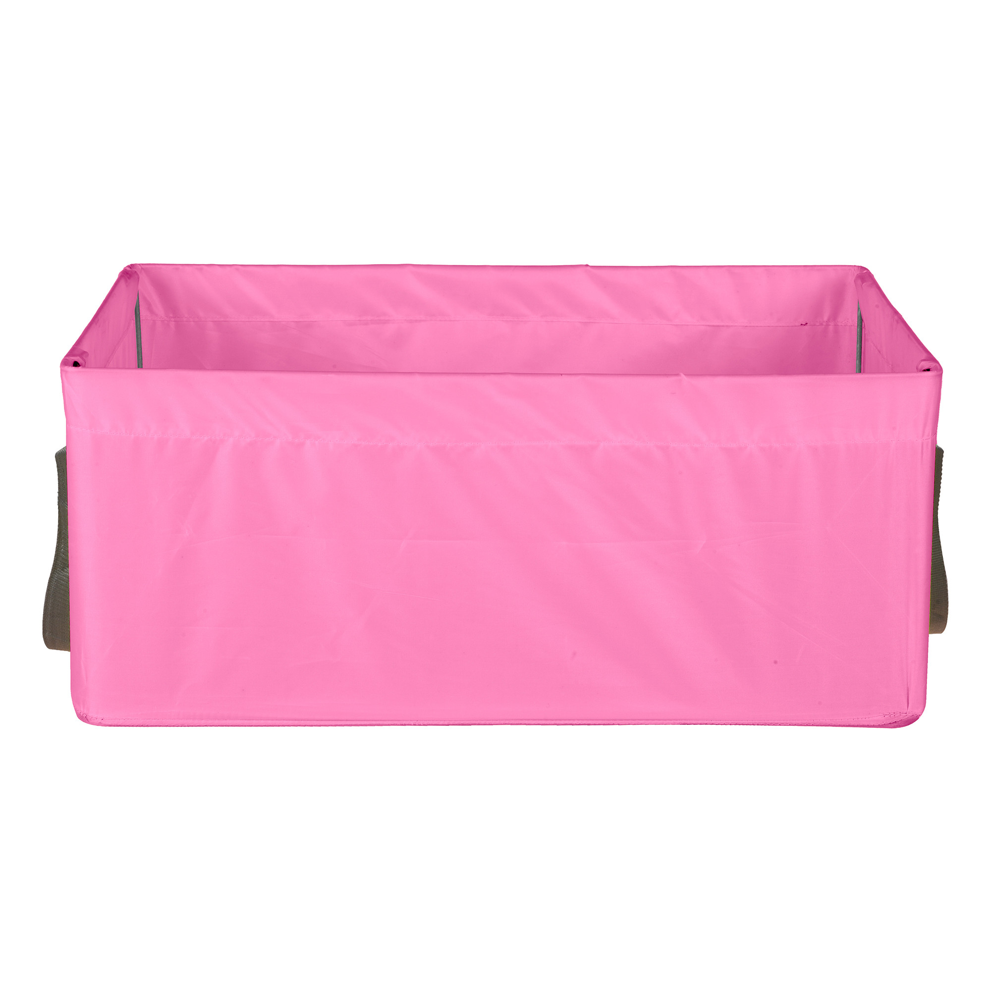 Kuber Industries Wardrobe Organizer  Foldable Metal Frame Storage Baskets for Clothing  Parachute Storage Box for Pants Sweater Jeans  Drawer Organizer with Handles  Pink