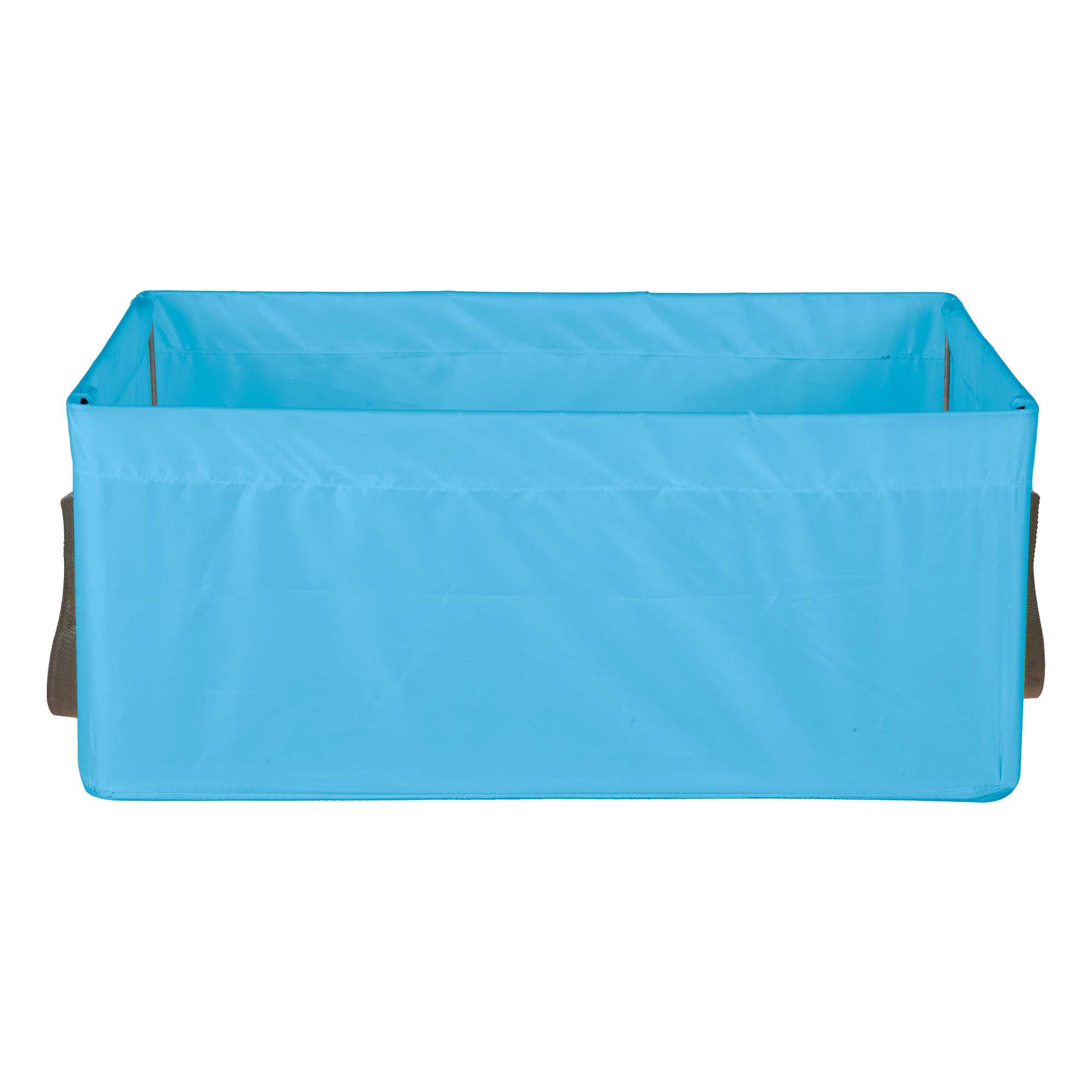 Kuber Industries Wardrobe Organizer  Foldable Metal Frame Storage Baskets for Clothing  Parachute Storage Box for Pants Sweater Jeans  Drawer Organizer with Handles  Sky Blue