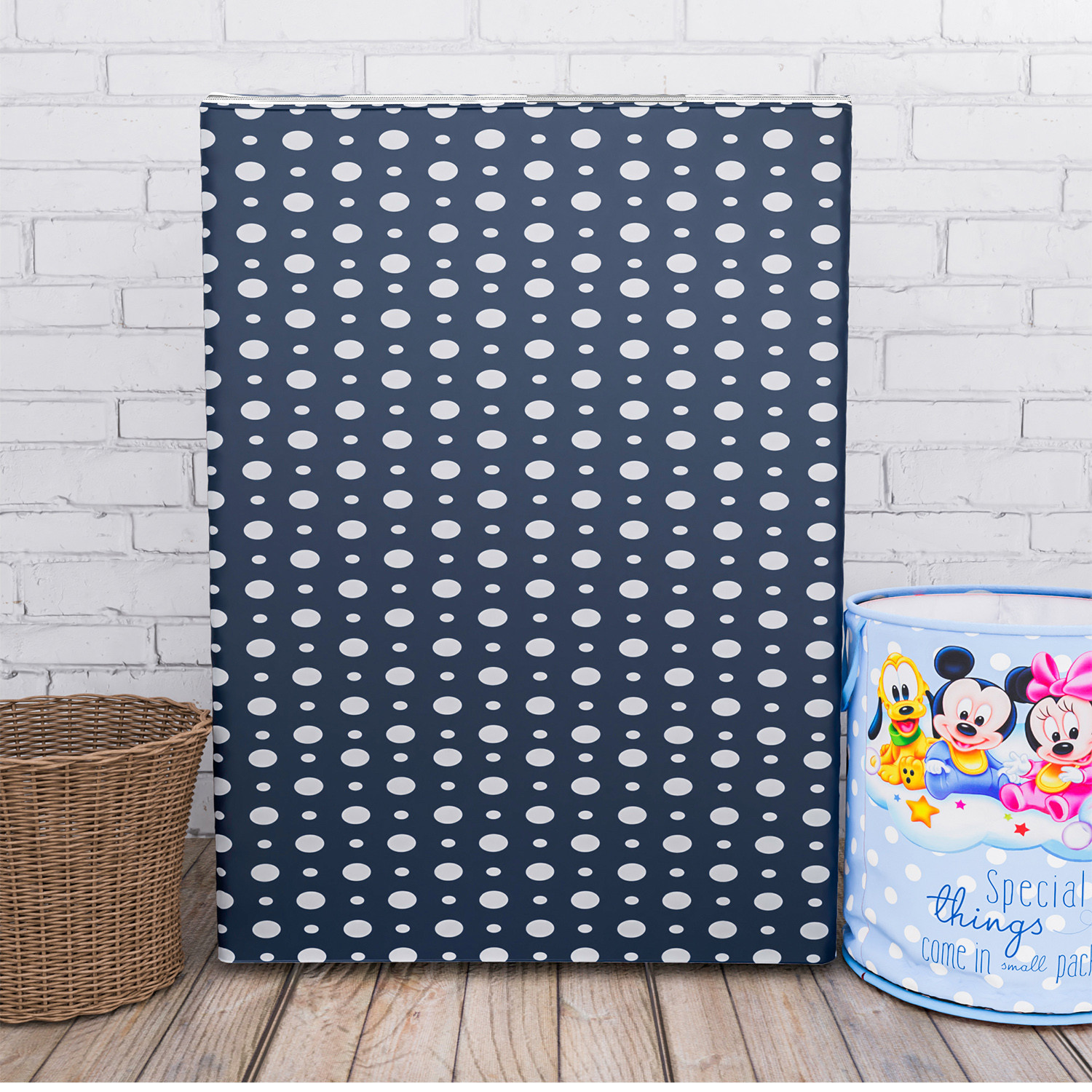 Kuber Industries Washing Machine Cover | Dot Print Washing Machine Cover | PVC | Top Load Semi-Automatic Washing Machine Cover | Blue