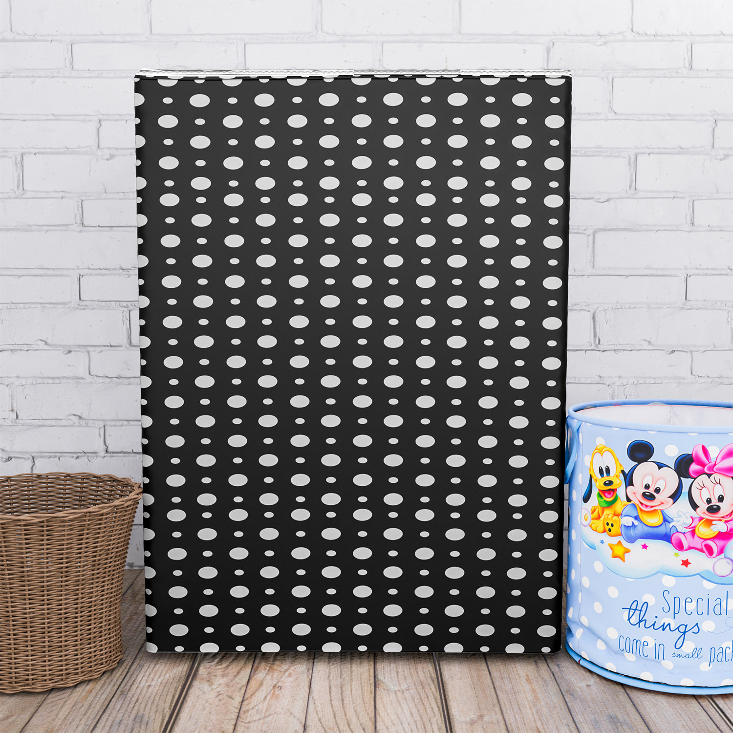 Kuber Industries Washing Machine Cover | Dot Print Washing Machine Cover | PVC | Top Load Semi-Automatic Washing Machine Cover | Black