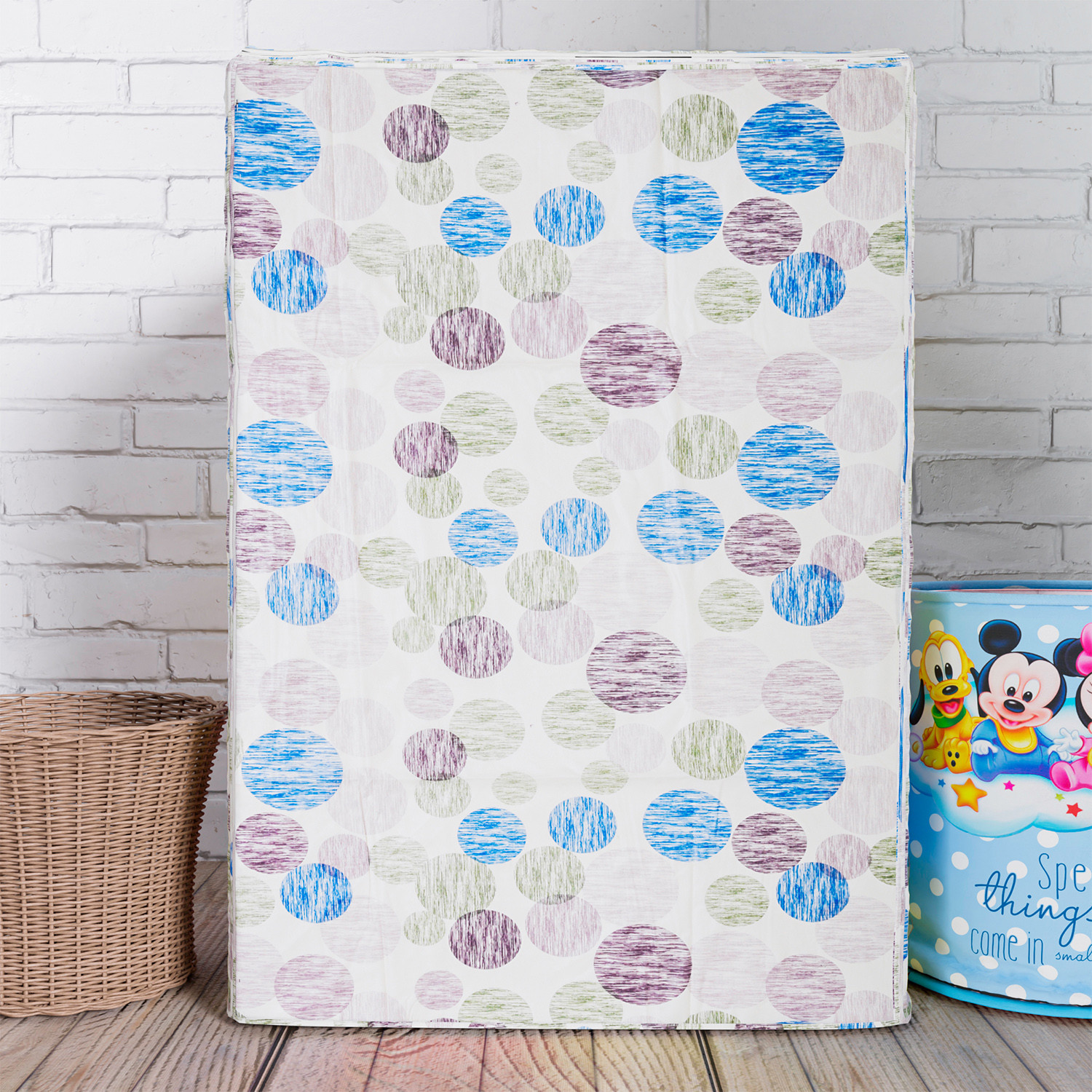 Kuber Industries Washing Machine Cover | Dot Print Washing Machine Cover | Soft PVC Top Load Fully-Automatic Washing Machine Cover | Multi
