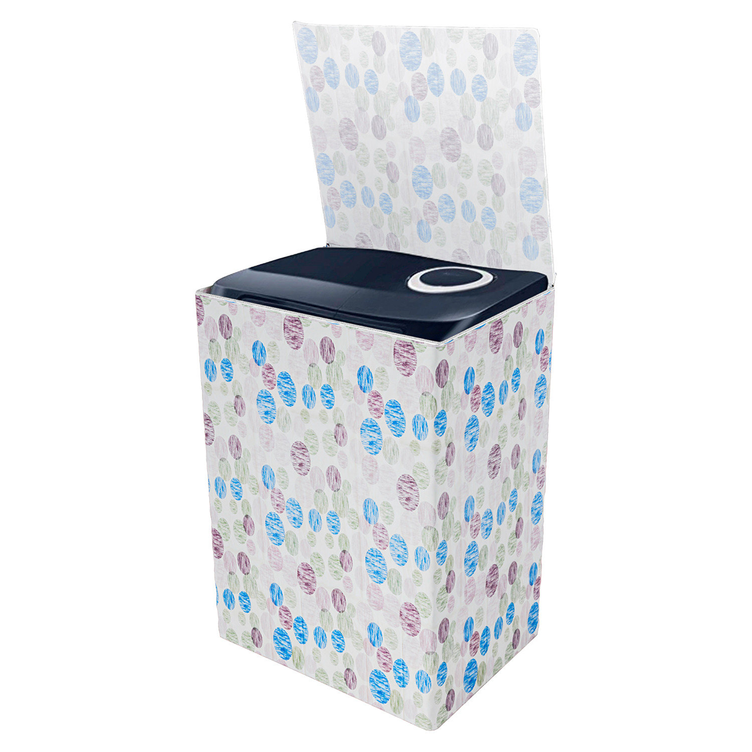 Kuber Industries Washing Machine Cover | Dot Print Washing Machine Cover | Soft PVC Top Load Semi-Automatic Washing Machine Cover | Multi