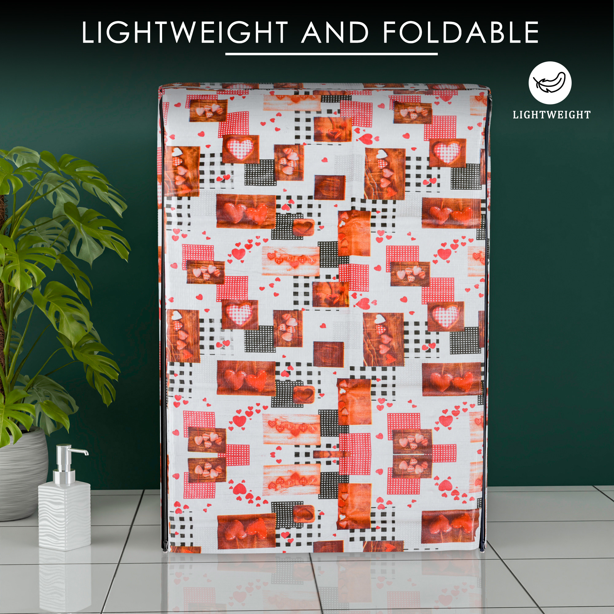 Kuber Industries Washing Machine Cover  Front Load Washer Covers  Zipper  Ideal For 6 kg 65 kg 7 kg  75 kg  Waterproof  Dust-Proof Machine Cover  Dil Check  White