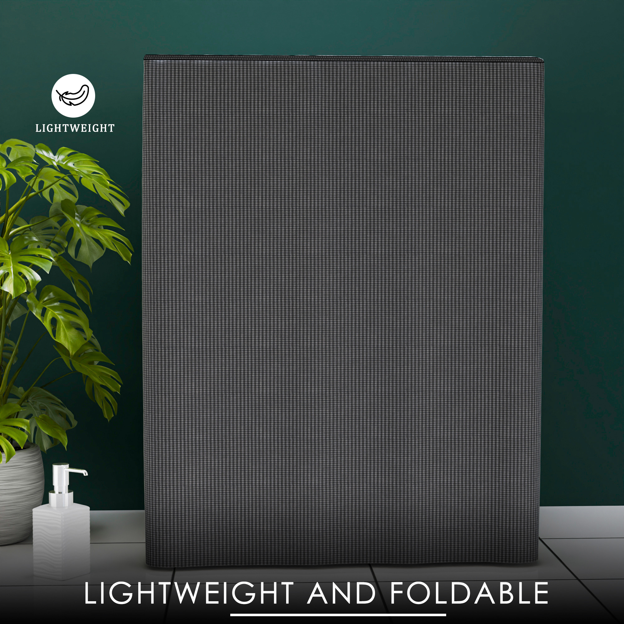 Kuber Industries Washing Machine Cover  Ideal For 6 kg 65 kg 7 kg  75 kg  Semi-Automatic Washer Covers  Waterproof  Dust-Proof Machine Cover  Mini Check  Grey