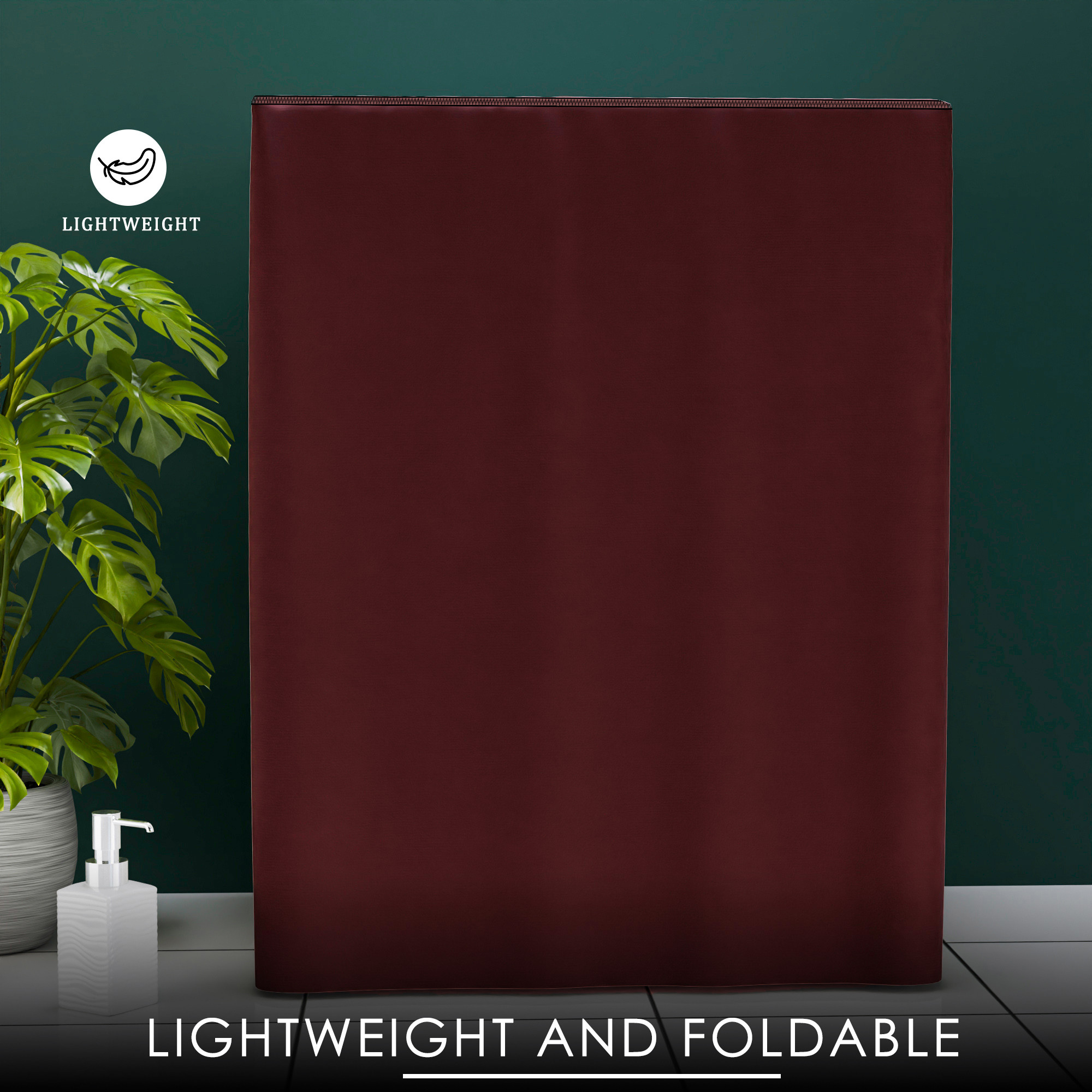 Kuber Industries Washing Machine Cover  Semi-Automatic Washer Covers  Ideal For 6 kg 65 kg 7 kg  75 kg  Waterproof  Dust-Proof Machine Cover  Plain  Maroon