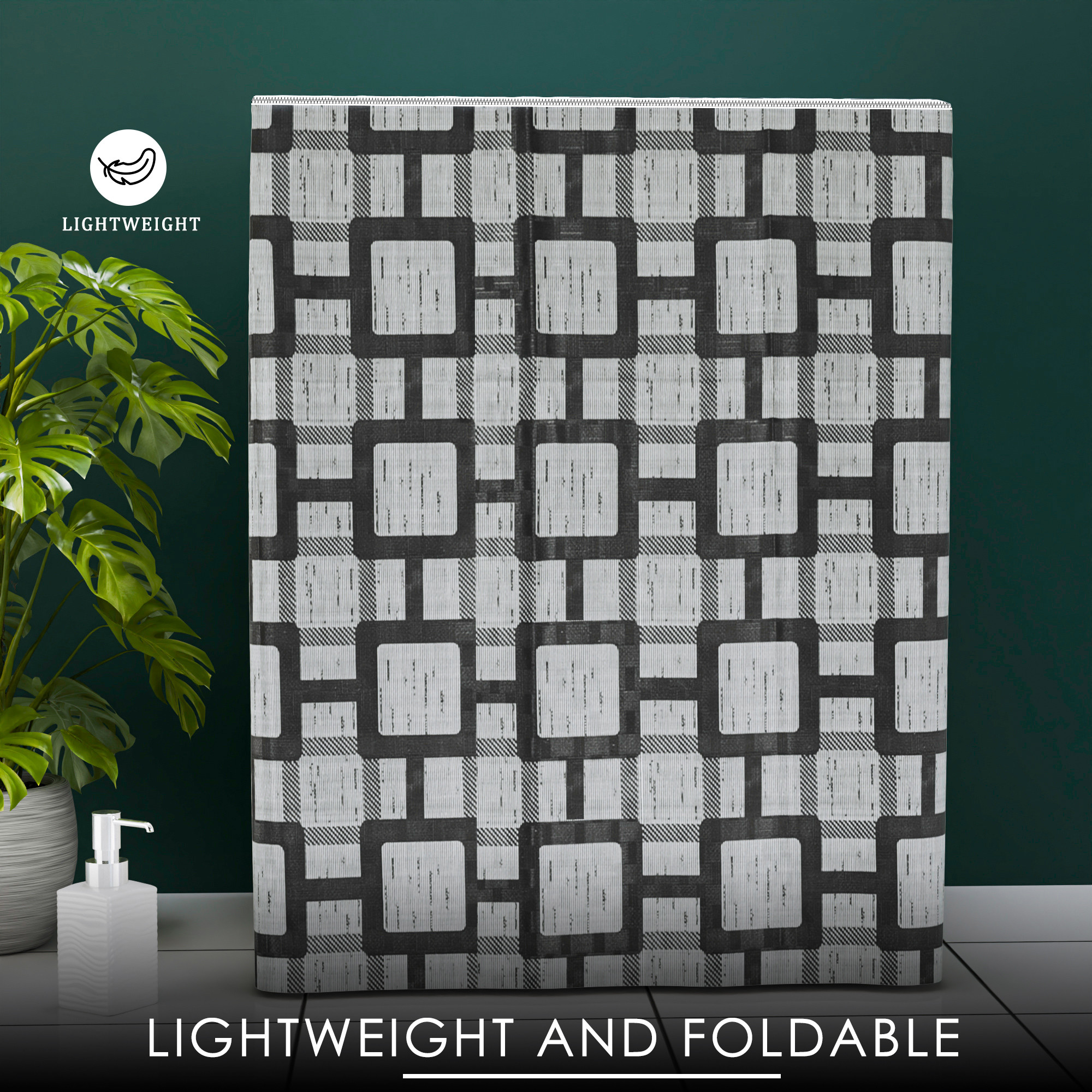 Kuber Industries Washing Machine Cover  Semi-Automatic Washer Covers  Ideal For 6 kg 65 kg 7 kg  75 kg  Waterproof  Dust-Proof Machine Cover  Bada Check  Grey