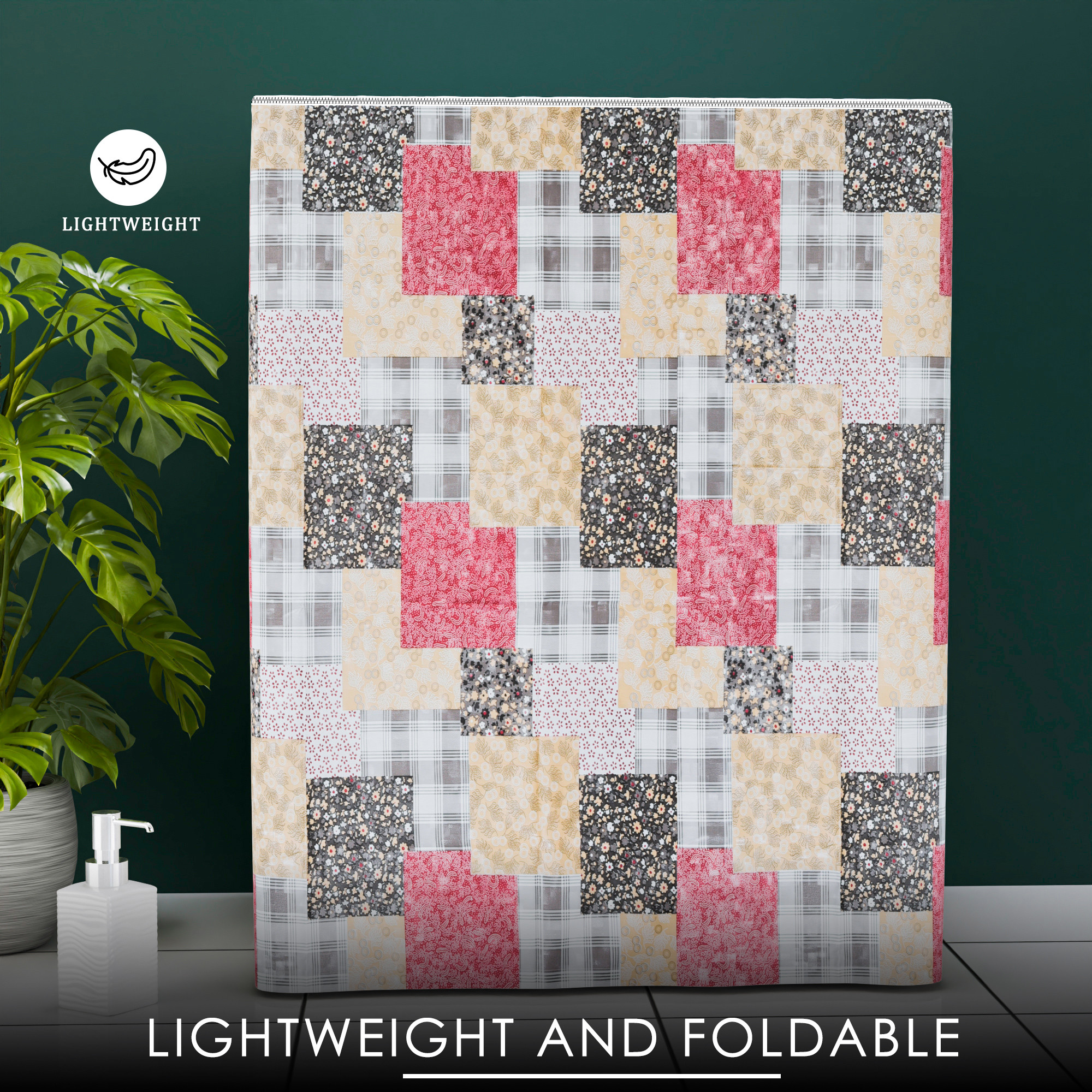 Kuber Industries Washing Machine Cover  Semi-Automatic Washer Covers  Ideal For 6 kg 65 kg 7 kg  75 kg  Waterproof  Dust-Proof Machine Cover  Barik Flower  Multicolor