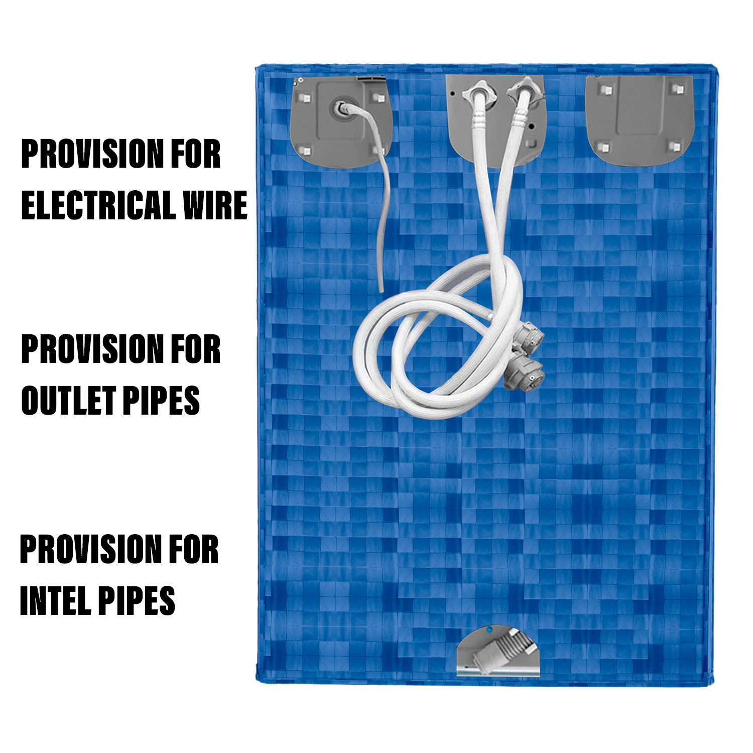 Kuber Industries Washing Machine Cover | Shelf Check Washing Machine Cover | Soft PVC | Top Load Fully-Automatic Washing Machine Cover | Blue