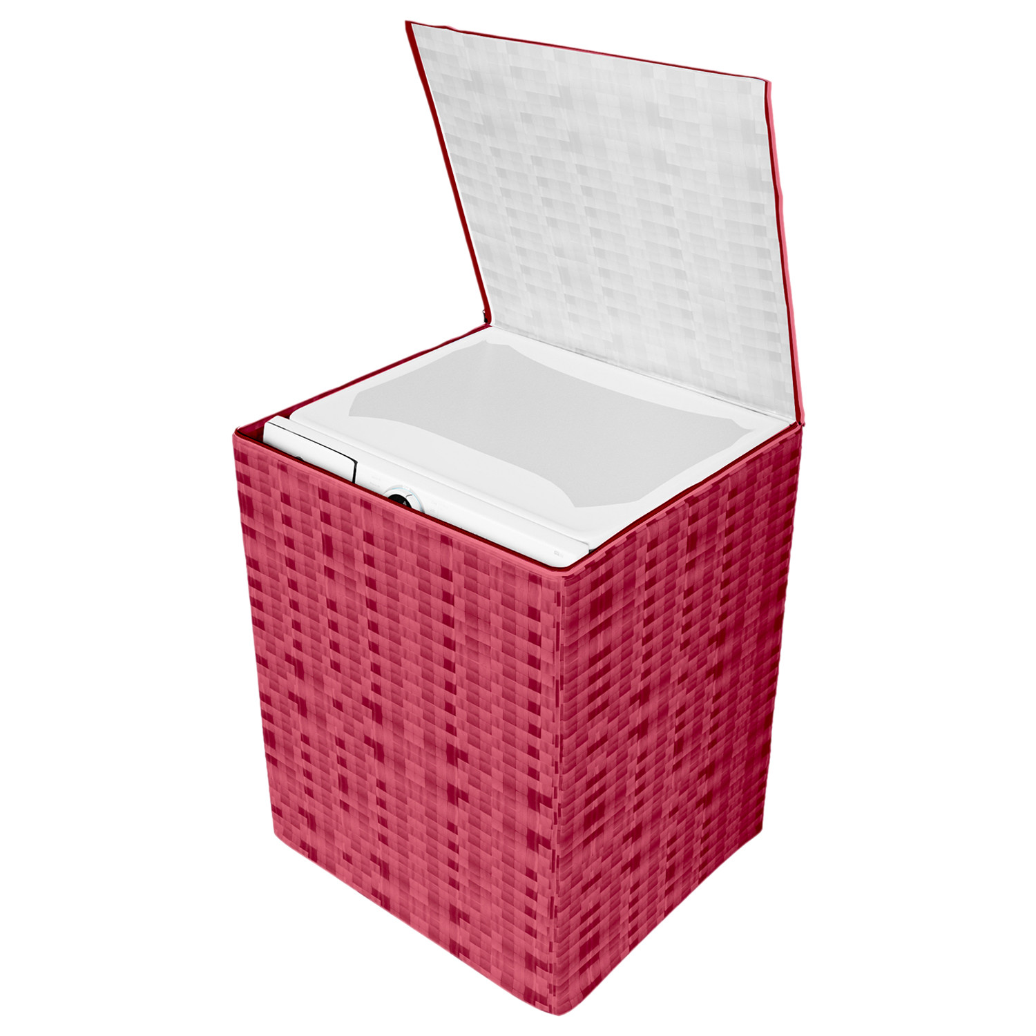 Kuber Industries Washing Machine Cover | Shelf Check Washing Machine Cover | Soft PVC | Top Load Fully-Automatic Washing Machine Cover | Maroon