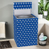 Washing Machine Cover | Top Load Fully-Automatic Washer Covers | Ideal For 6 kg, 6.5 kg, 7 kg &amp; 7.5 kg | Waterproof &amp; Dust-Proof Machine Cover | Dot Print | Blue