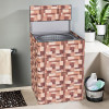Washing Machine Cover | Top Load Fully-Automatic Washer Covers | Ideal For 6 kg, 6.5 kg, 7 kg &amp; 7.5 kg | Waterproof &amp; Dust-Proof Machine Cover | New Check | Brown
