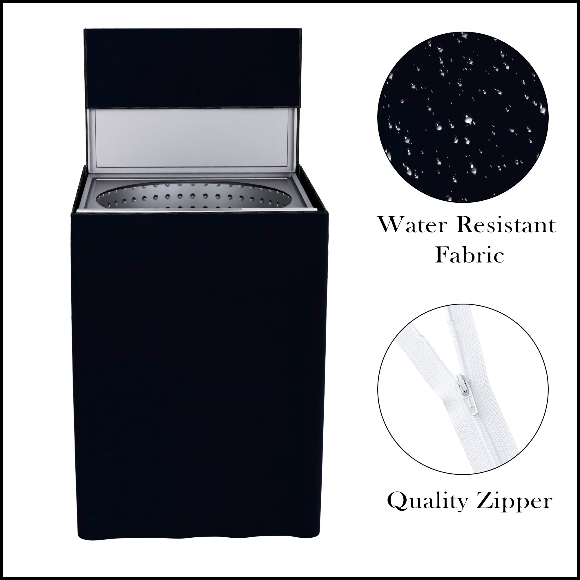 Kuber Industries Washing Machine Cover  Top Load Fully-Automatic Washer Covers  Ideal For 6 kg 65 kg 7 kg  75 kg  Waterproof  Dust-Proof Machine Cover  Plain  Blue