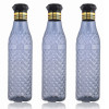 Water Bottle | Plastic Water Bottle for Fridge | Water Bottle for Kitchen | Ideal for Restaurant | Water Bottle for Refrigerator | Crystal Bingo Bottle | 1 LTR | Pack of 3 | Black