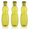 Water Bottle | Plastic Water Bottle for Fridge | Water Bottle for Kitchen | Ideal for Restaurant | Water Bottle for Refrigerator | Dolphine Bottle | 1 LTR | Pack of 3 | Green