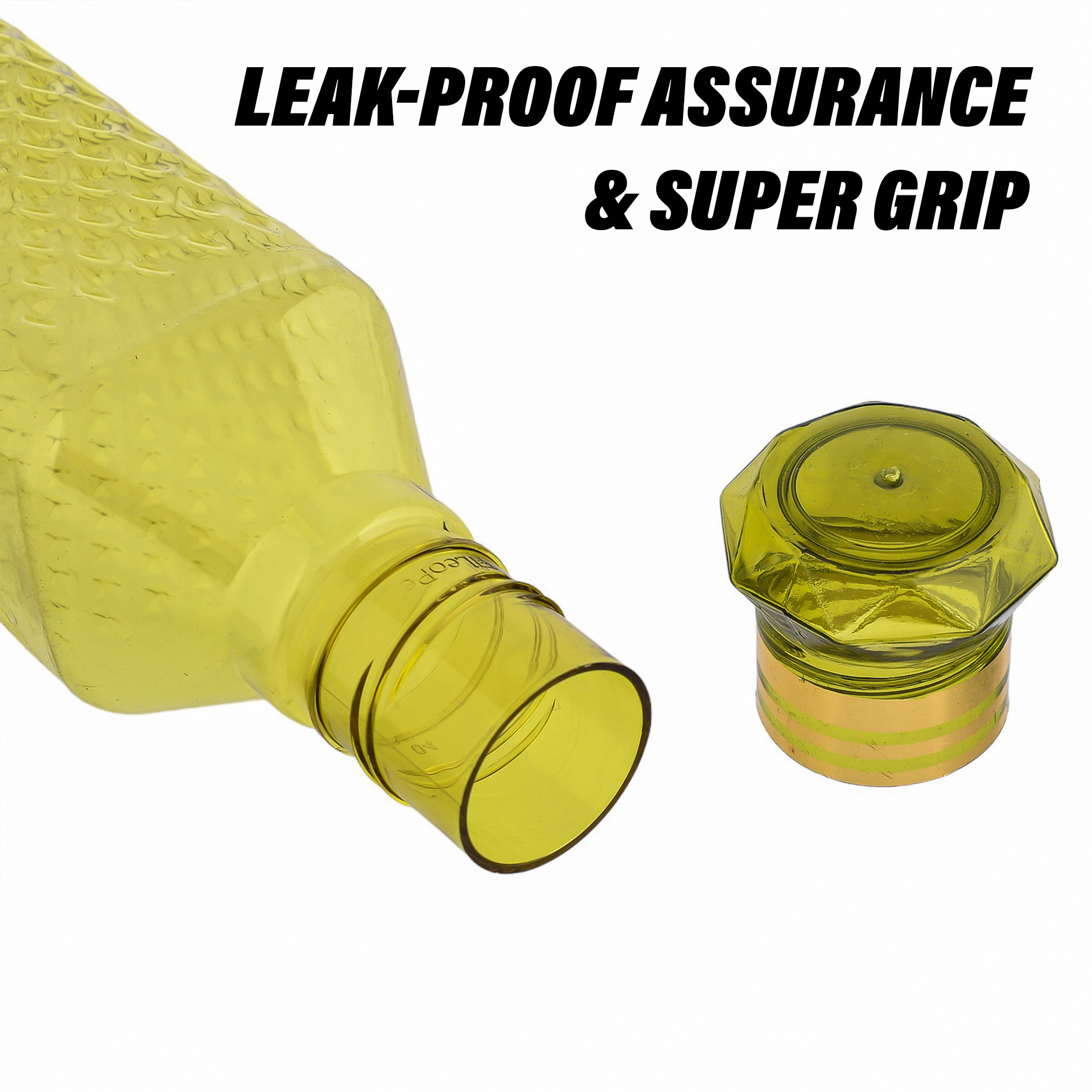 Kuber Industries Water Bottle  Plastic Water Bottle for Fridge  Water Bottle for Kitchen  Ideal for Restaurant  Water Bottle for Refrigerator  Square H2O Bottle  1 LTR  Pack of 3  Green