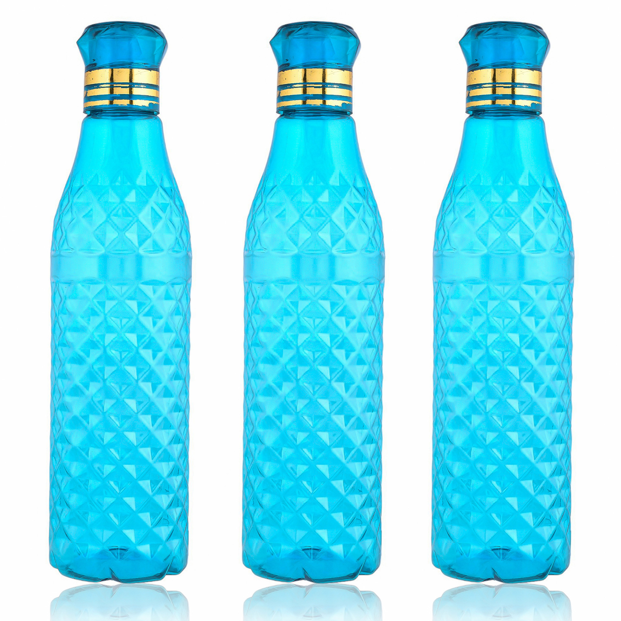 Kuber Industries Water Bottle | Plastic Water Bottle for Fridge | Water Bottle for Kitchen | Ideal for Restaurant | Water Bottle for Refrigerator | Crystal Bingo Bottle | 1 LTR |Blue