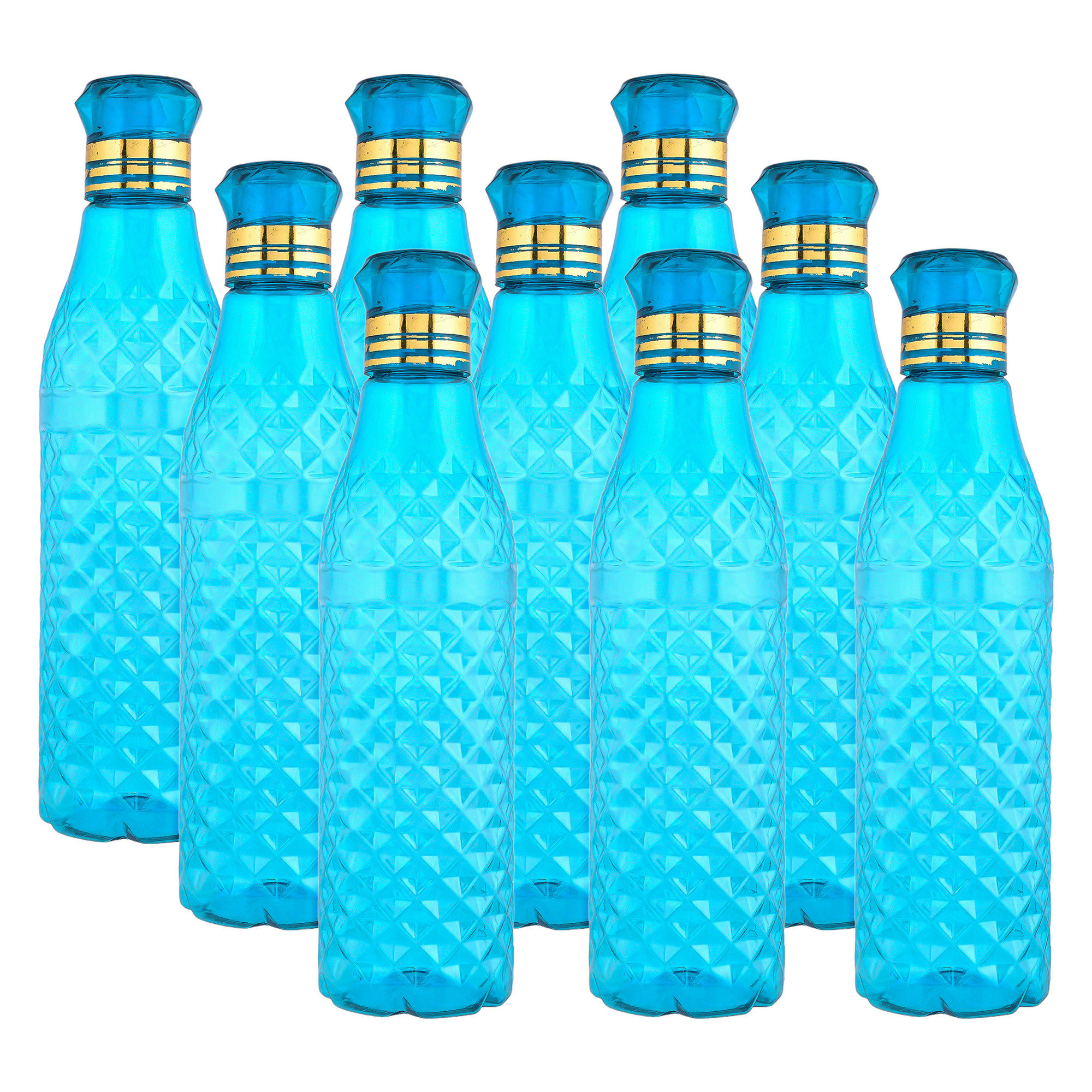 Kuber Industries Water Bottle | Plastic Water Bottle for Fridge | Water Bottle for Kitchen | Ideal for Restaurant | Water Bottle for Refrigerator | Crystal Bingo Bottle | 1 LTR |Blue