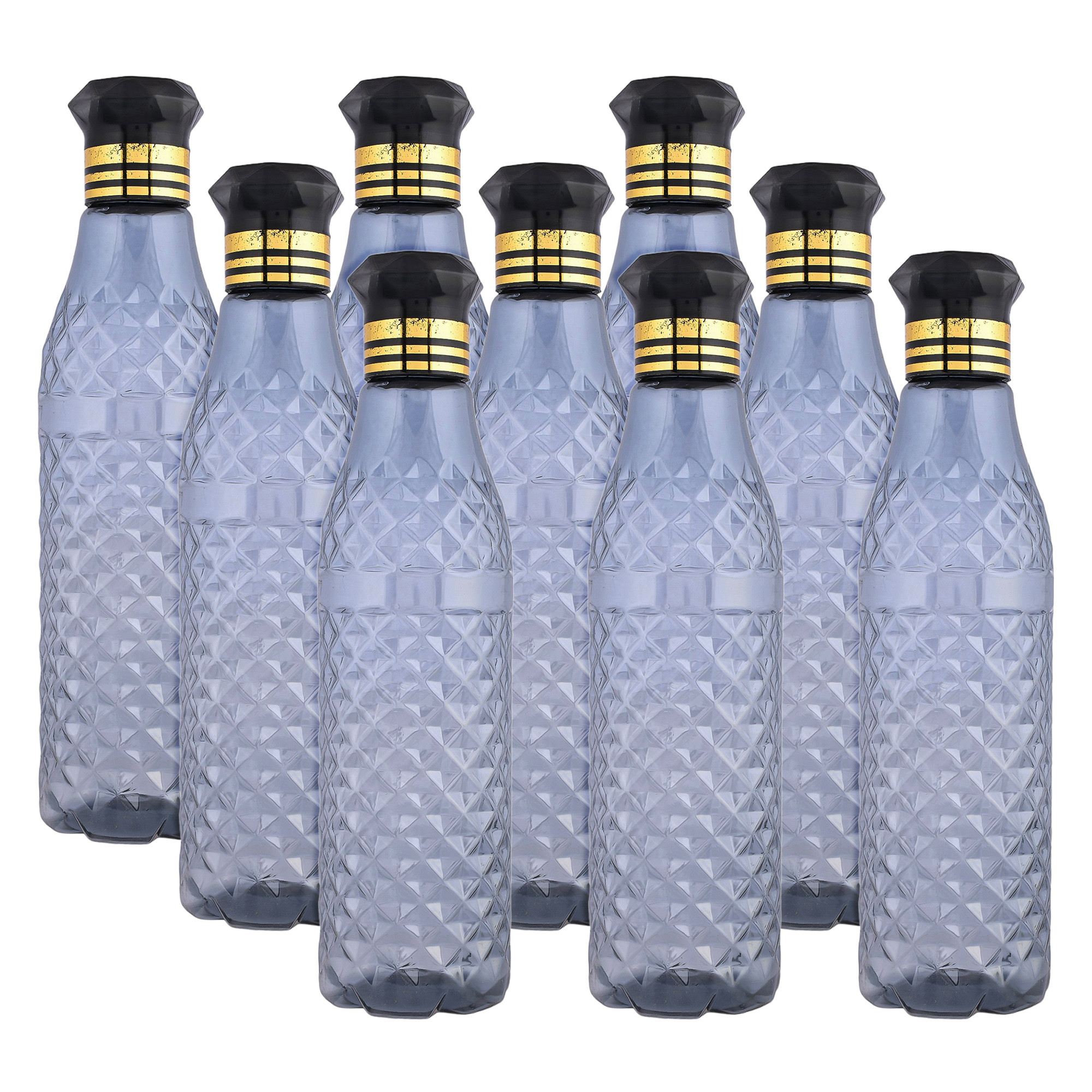 Kuber Industries Water Bottle | Plastic Water Bottle for Fridge | Water Bottle for Kitchen | Ideal for Restaurant | Water Bottle for Refrigerator | Crystal Bingo Bottle | 1 LTR |Black