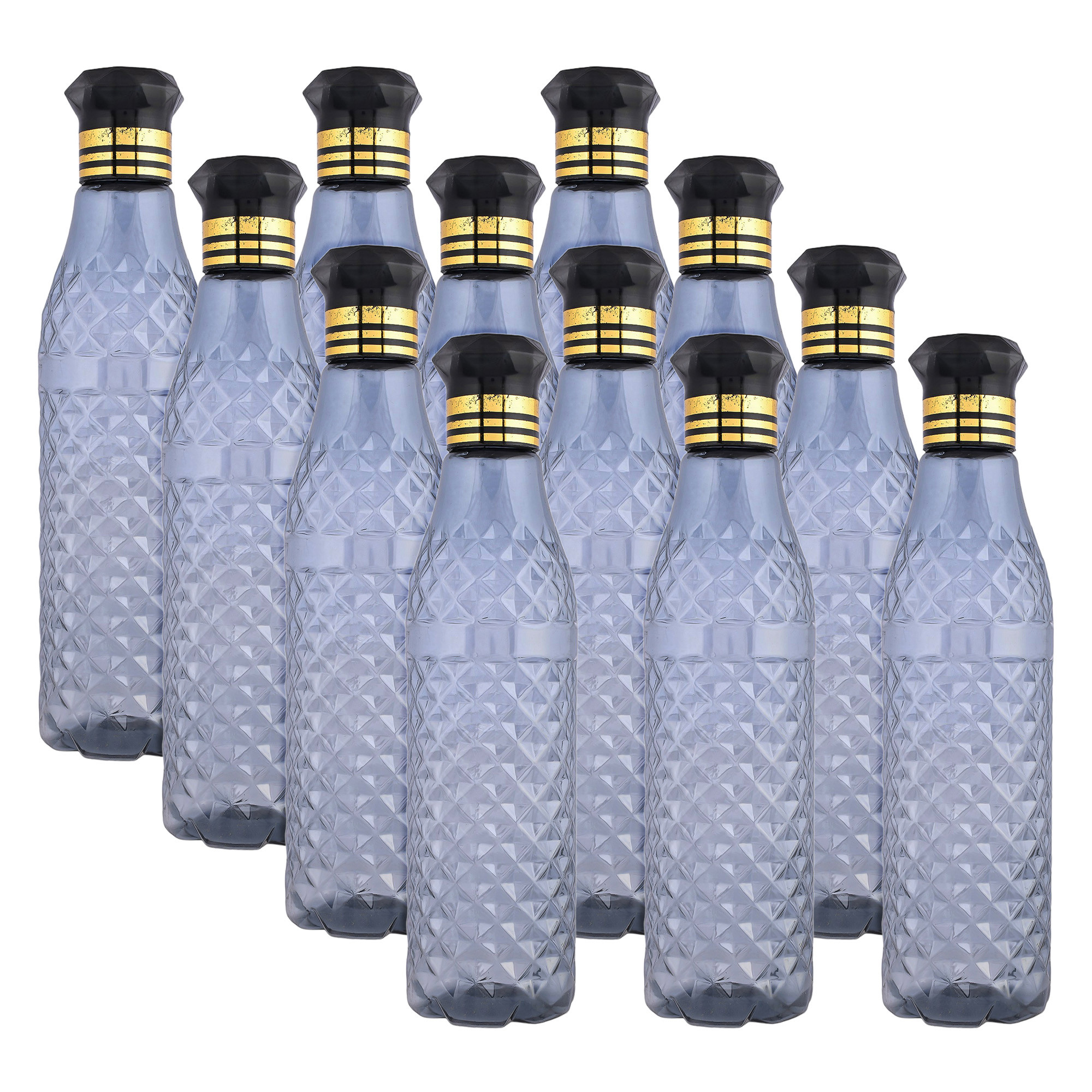 Kuber Industries Water Bottle | Plastic Water Bottle for Fridge | Water Bottle for Kitchen | Ideal for Restaurant | Water Bottle for Refrigerator | Crystal Bingo Bottle | 1 LTR |Black