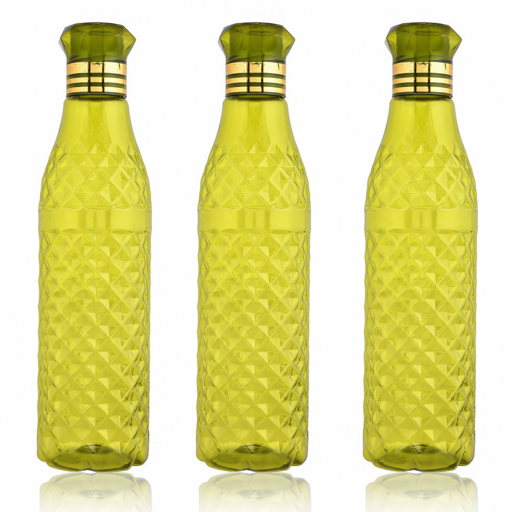 Kuber Industries Water Bottle | Plastic Water Bottle for Fridge | Water Bottle for Kitchen | Ideal for Restaurant | Water Bottle for Refrigerator | Crystal Bingo Bottle | 1 LTR |Green