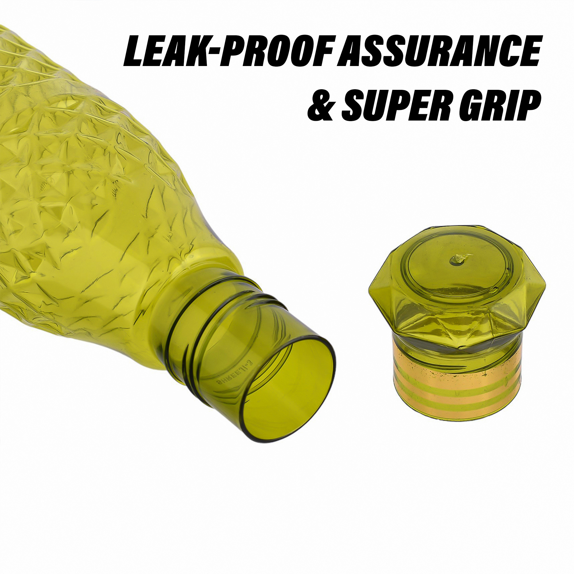 Kuber Industries Water Bottle | Plastic Water Bottle for Fridge | Water Bottle for Kitchen | Ideal for Restaurant | Water Bottle for Refrigerator | Crystal Bingo Bottle | 1 LTR |Green