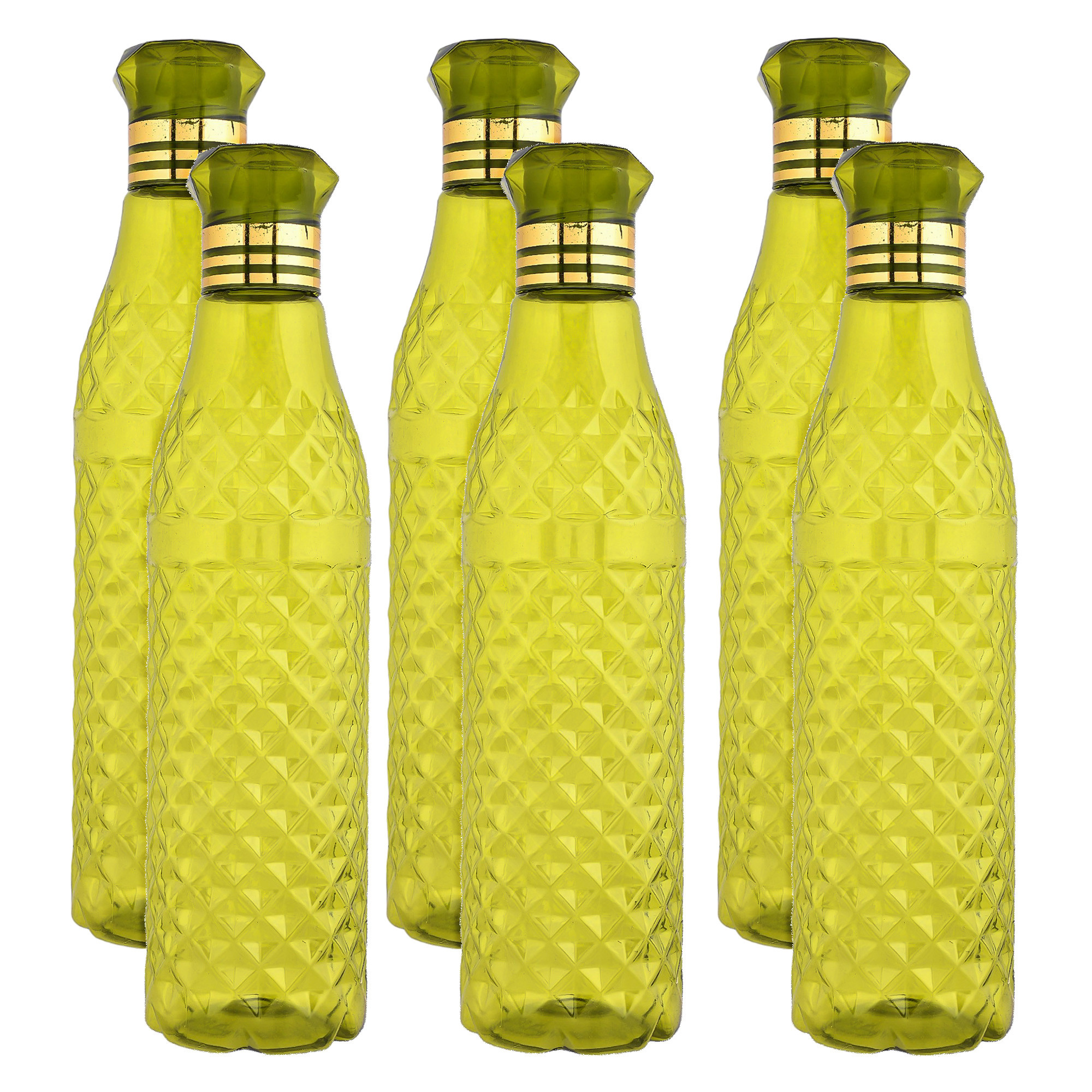 Kuber Industries Water Bottle | Plastic Water Bottle for Fridge | Water Bottle for Kitchen | Ideal for Restaurant | Water Bottle for Refrigerator | Crystal Bingo Bottle | 1 LTR |Green