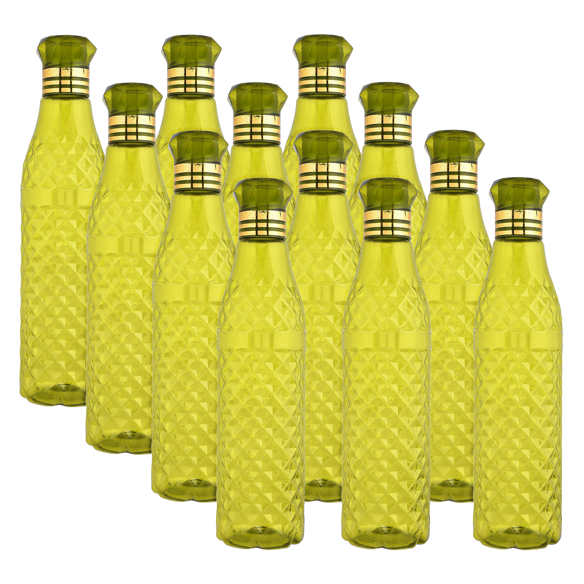 Kuber Industries Water Bottle | Plastic Water Bottle for Fridge | Water Bottle for Kitchen | Ideal for Restaurant | Water Bottle for Refrigerator | Crystal Bingo Bottle | 1 LTR |Green