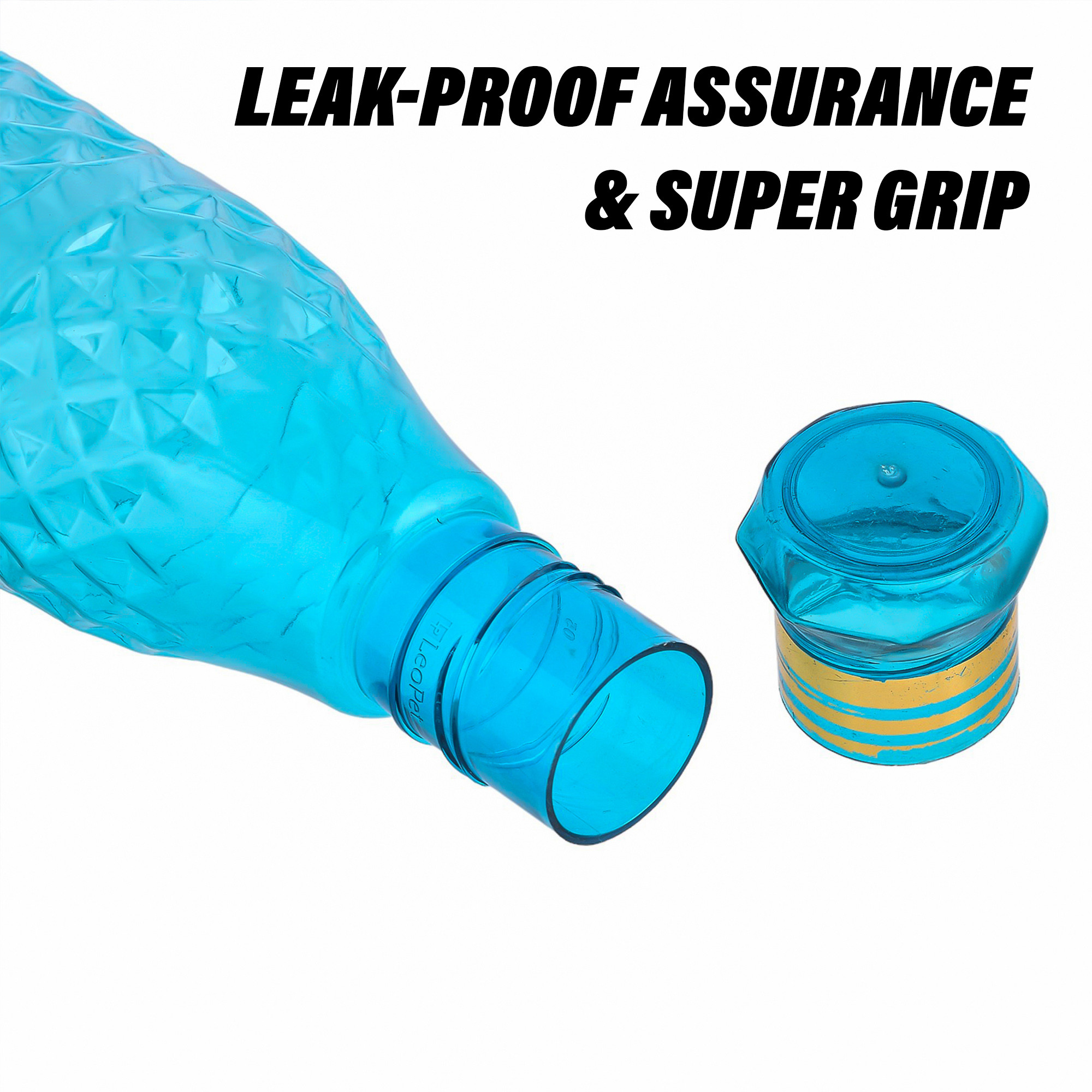Kuber Industries Water Bottle | Plastic Water Bottle for Fridge | Water Bottle for Kitchen | Ideal for Restaurant | Water Bottle for Refrigerator | Crystal Bingo Bottle | 1 LTR | Pack of 9 | Multi