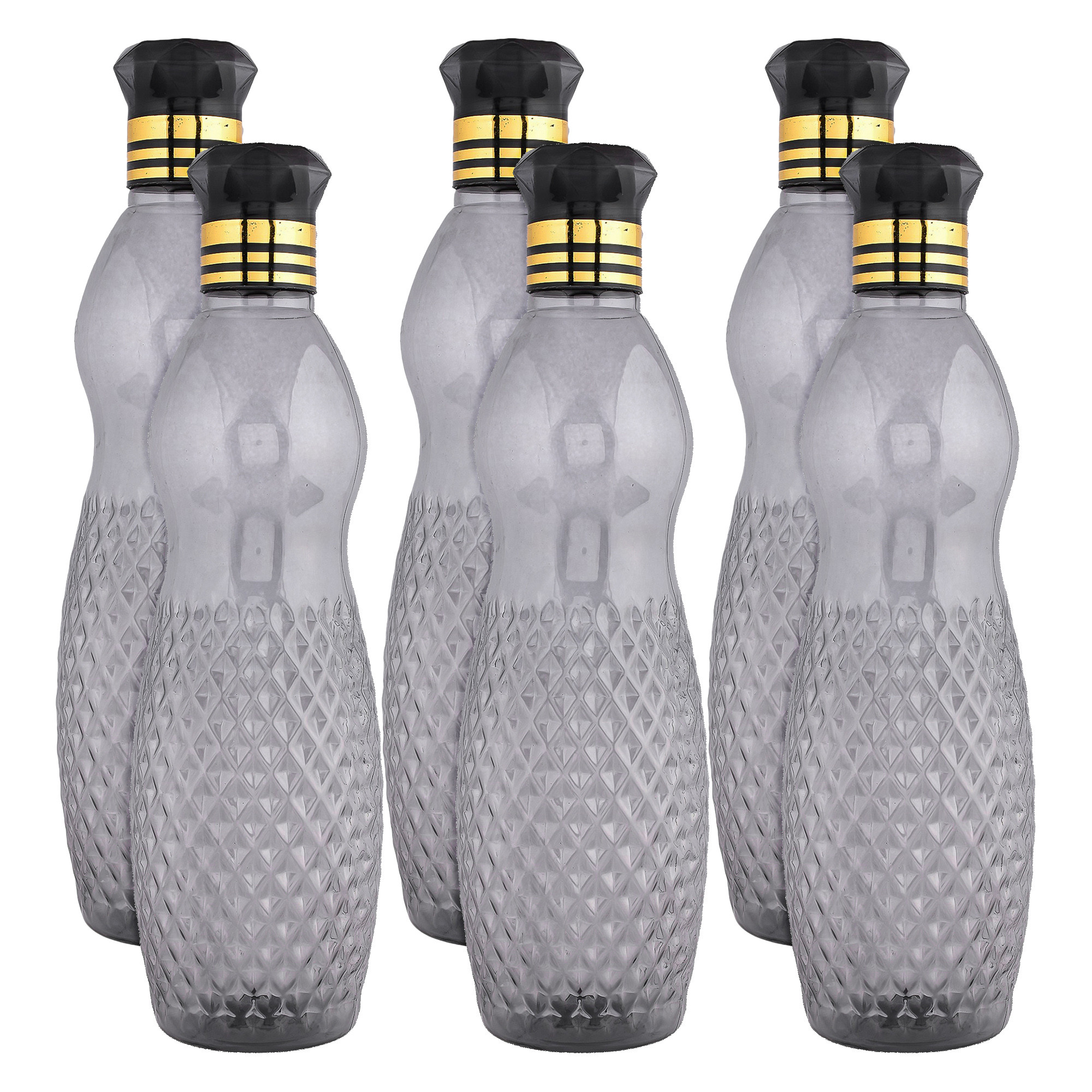 Kuber Industries Water Bottle | Plastic Water Bottle for Fridge | Water Bottle for Kitchen | Ideal for Restaurant | Water Bottle for Refrigerator | Dolphine Bottle | 1 LTR |Black
