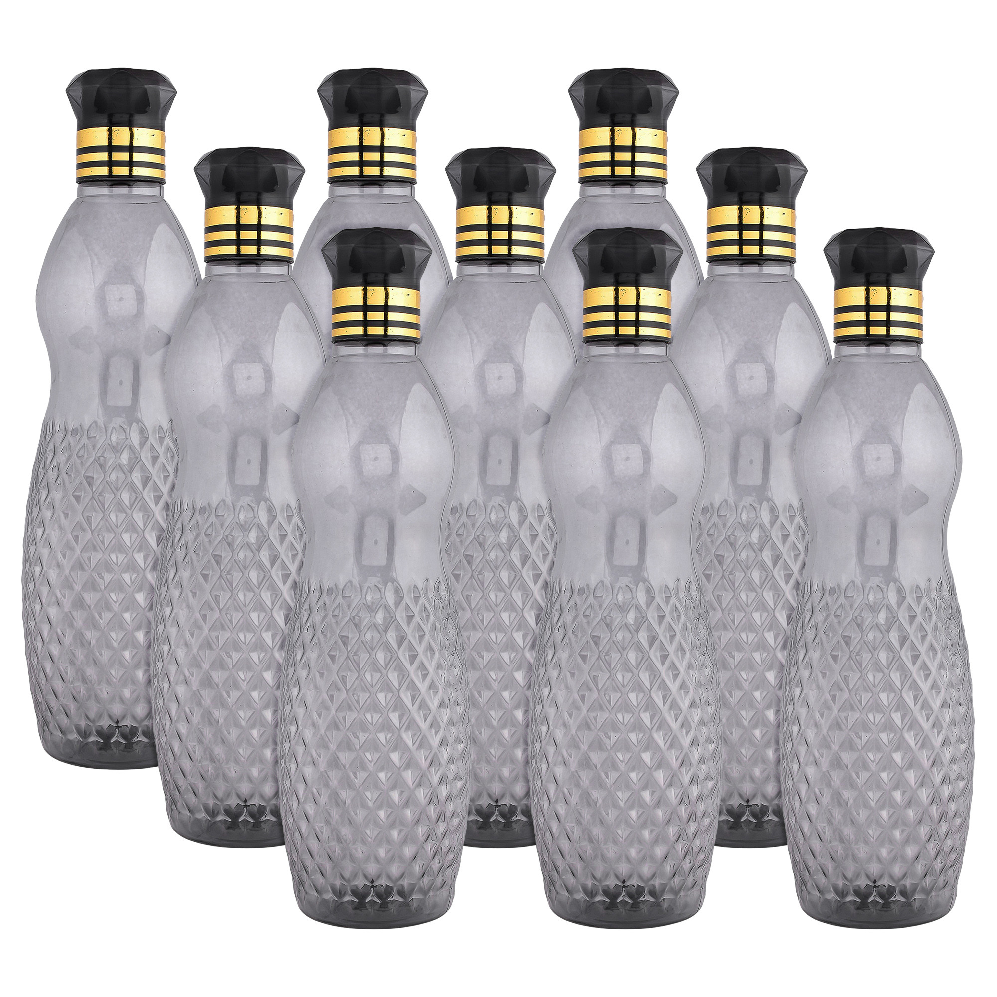 Kuber Industries Water Bottle | Plastic Water Bottle for Fridge | Water Bottle for Kitchen | Ideal for Restaurant | Water Bottle for Refrigerator | Dolphine Bottle | 1 LTR |Black