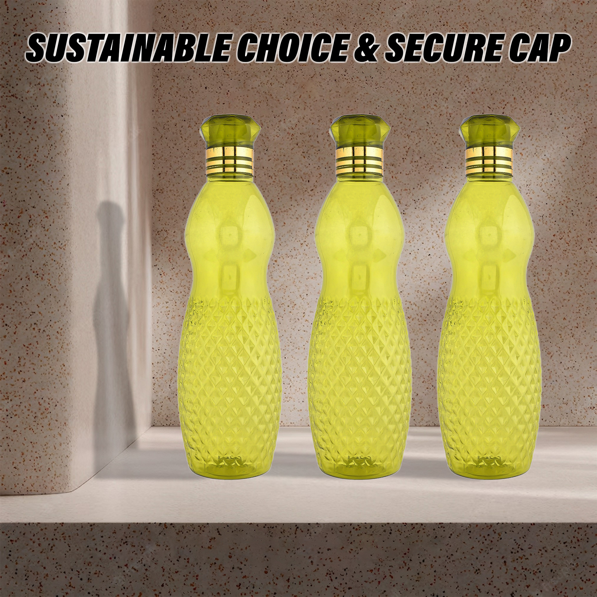 Kuber Industries Water Bottle | Plastic Water Bottle for Fridge | Water Bottle for Kitchen | Ideal for Restaurant | Water Bottle for Refrigerator | Dolphine Bottle | 1 LTR |Green