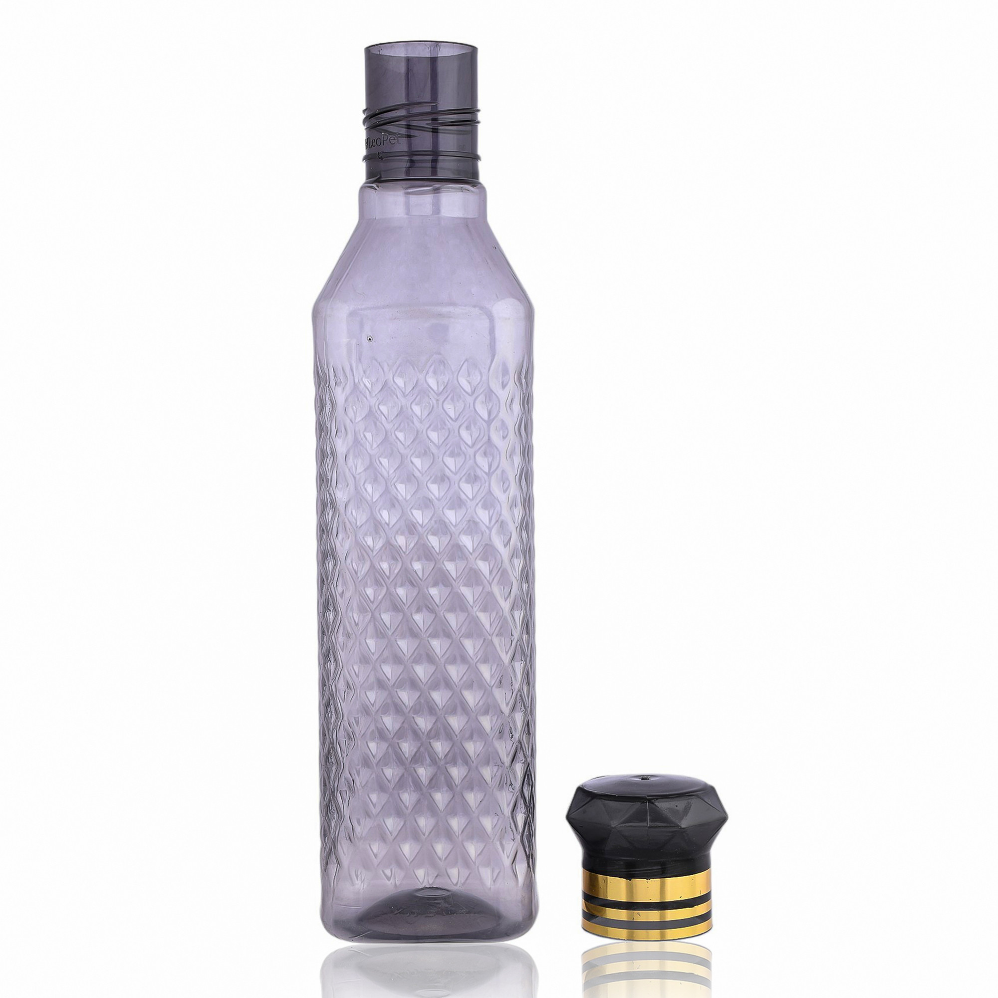 Kuber Industries Water Bottle | Plastic Water Bottle for Fridge | Water Bottle for Kitchen | Ideal for Restaurant | Water Bottle for Refrigerator | Square H2O Bottle | 1 LTR | Pack of 9 | Multi