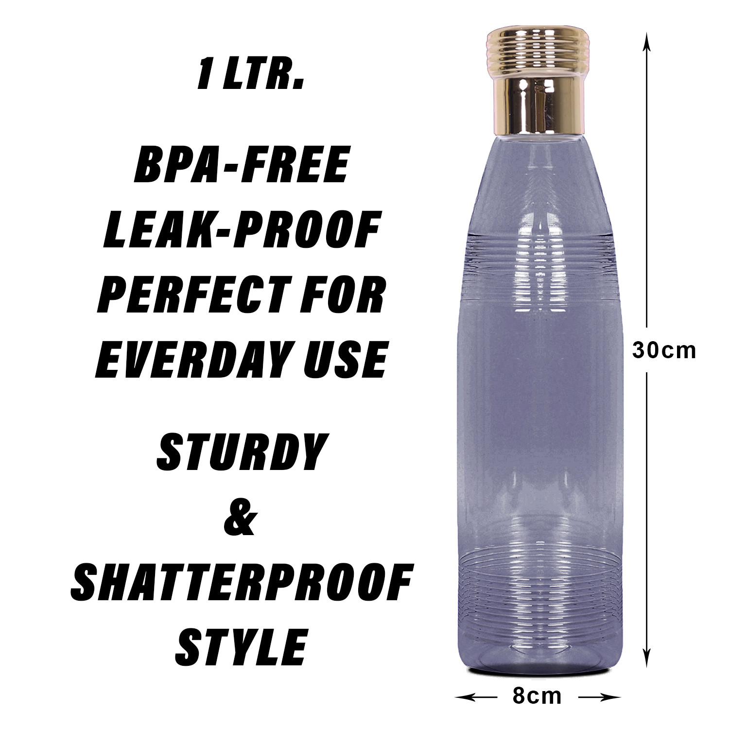 Kuber Industries Water Bottle | Plastic Water Bottles | Refrigerator Water Bottles | Fridge Water Bottles | Drinking Water Bottle | 1 LTR Water Bottle| Multi